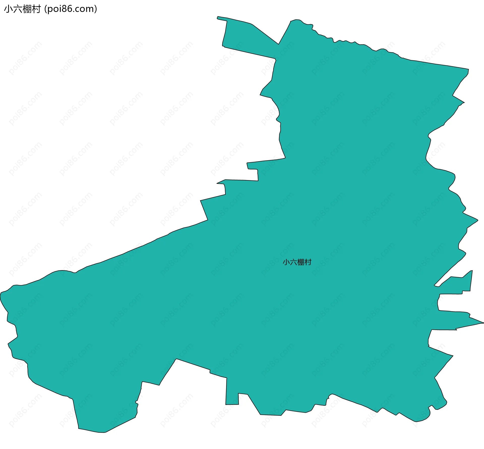 小六棚村边界地图