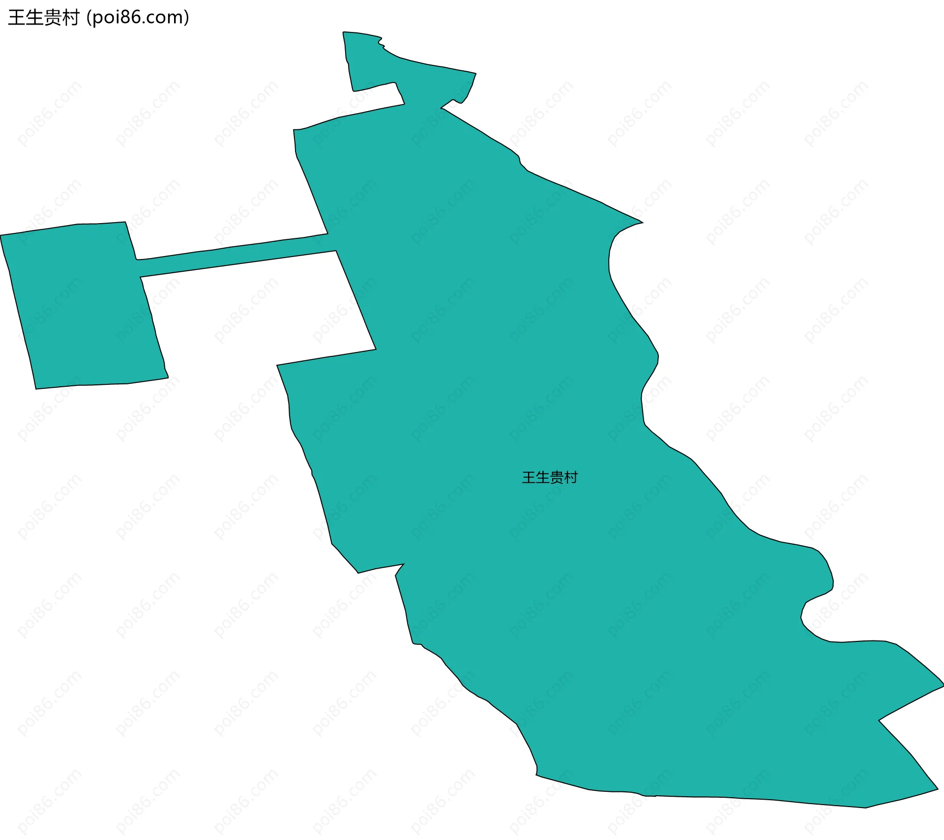 王生贵村边界地图