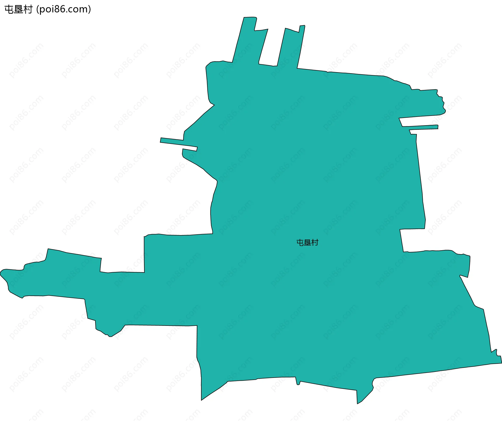 屯垦村边界地图