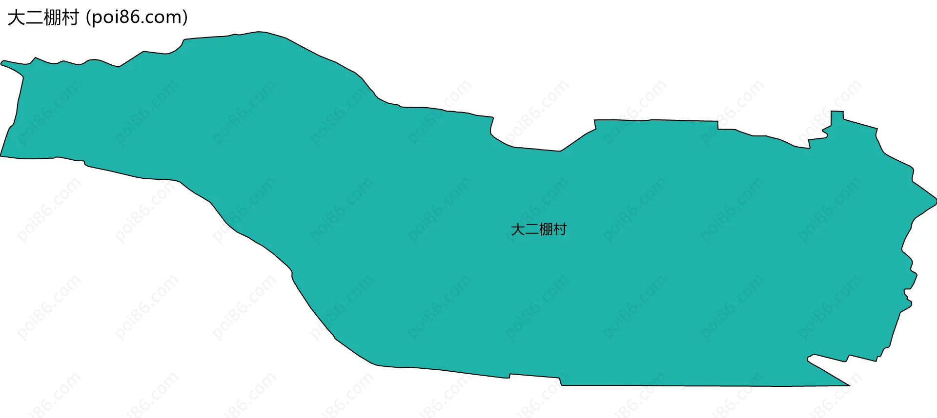 大二棚村边界地图