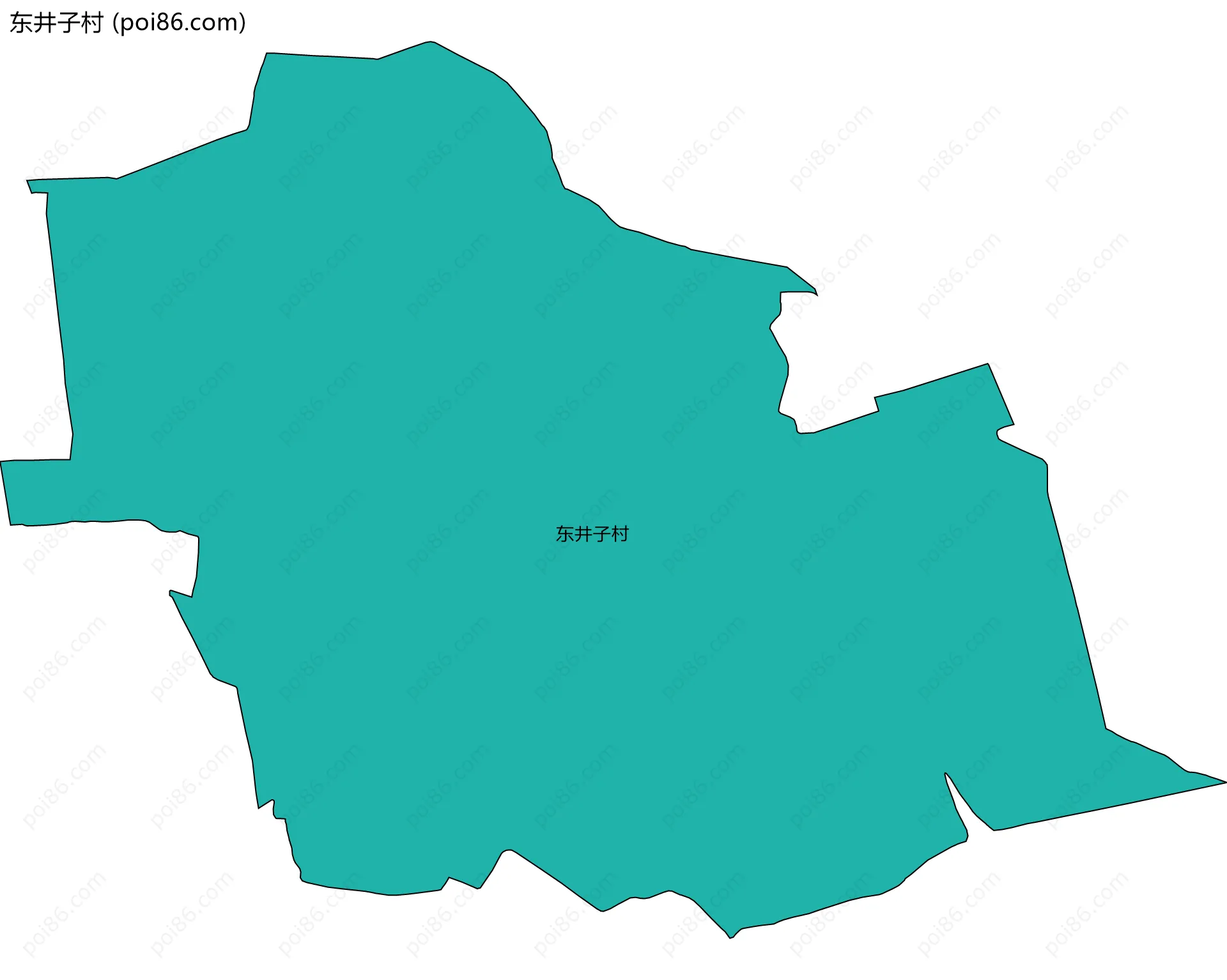 东井子村边界地图