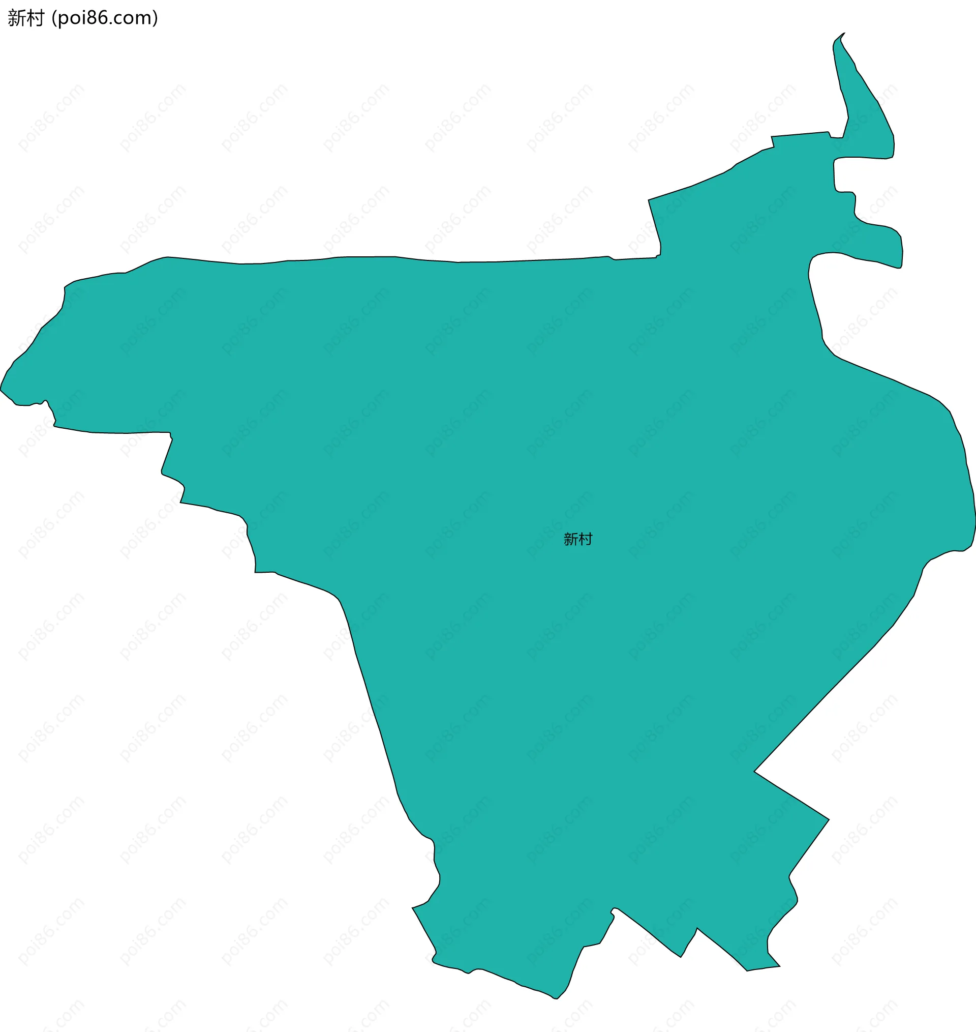 新村边界地图