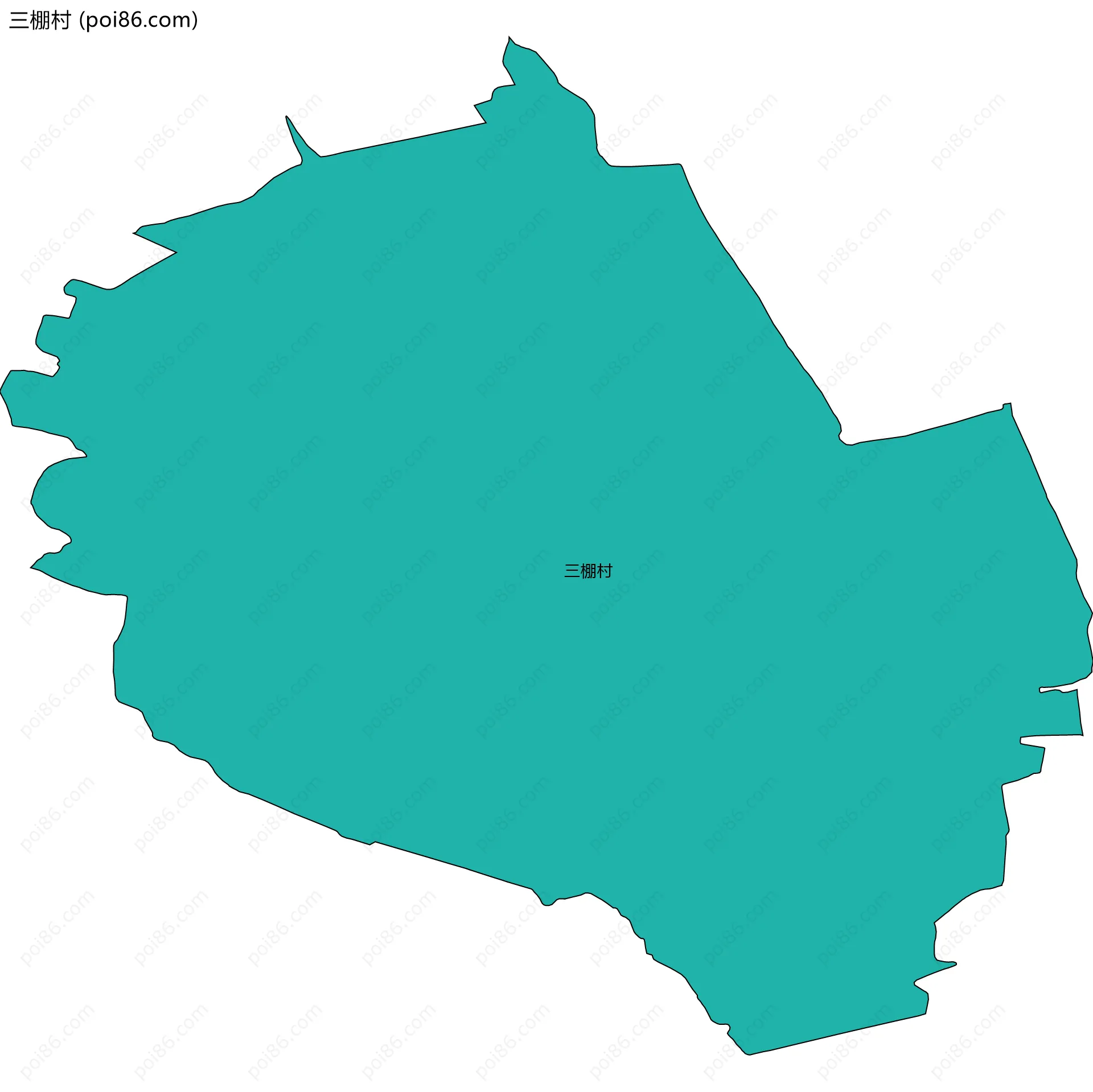 三棚村边界地图