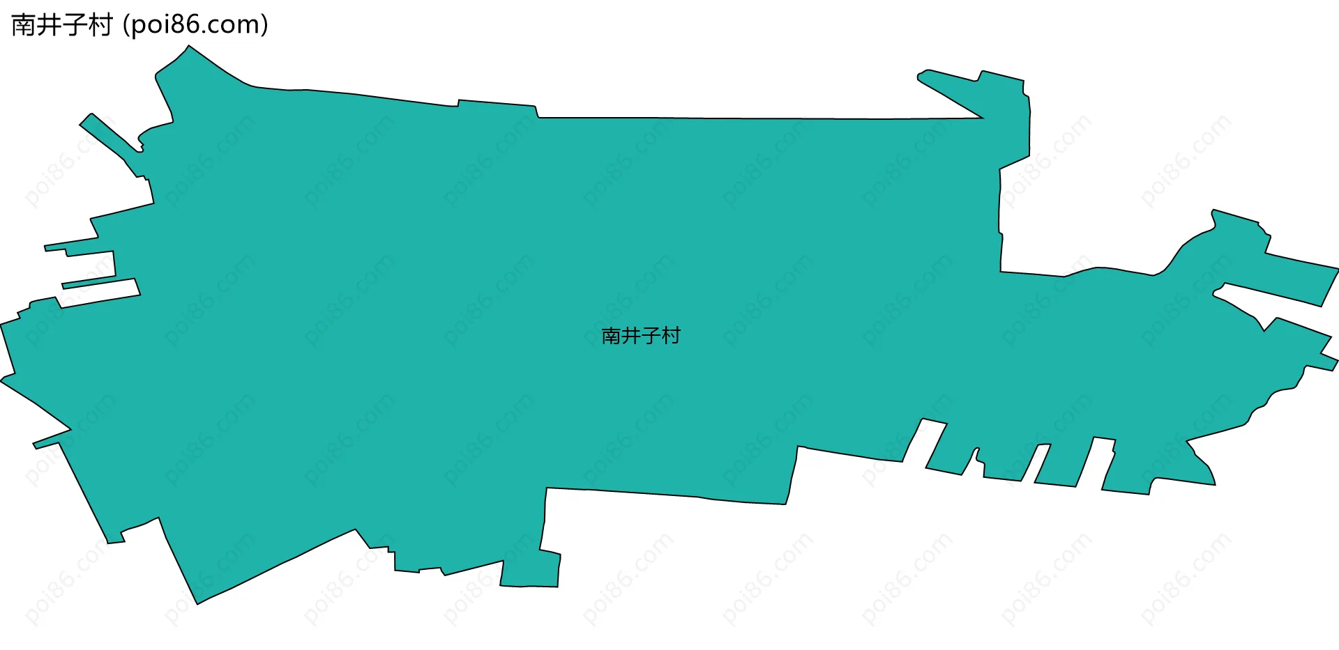 南井子村边界地图