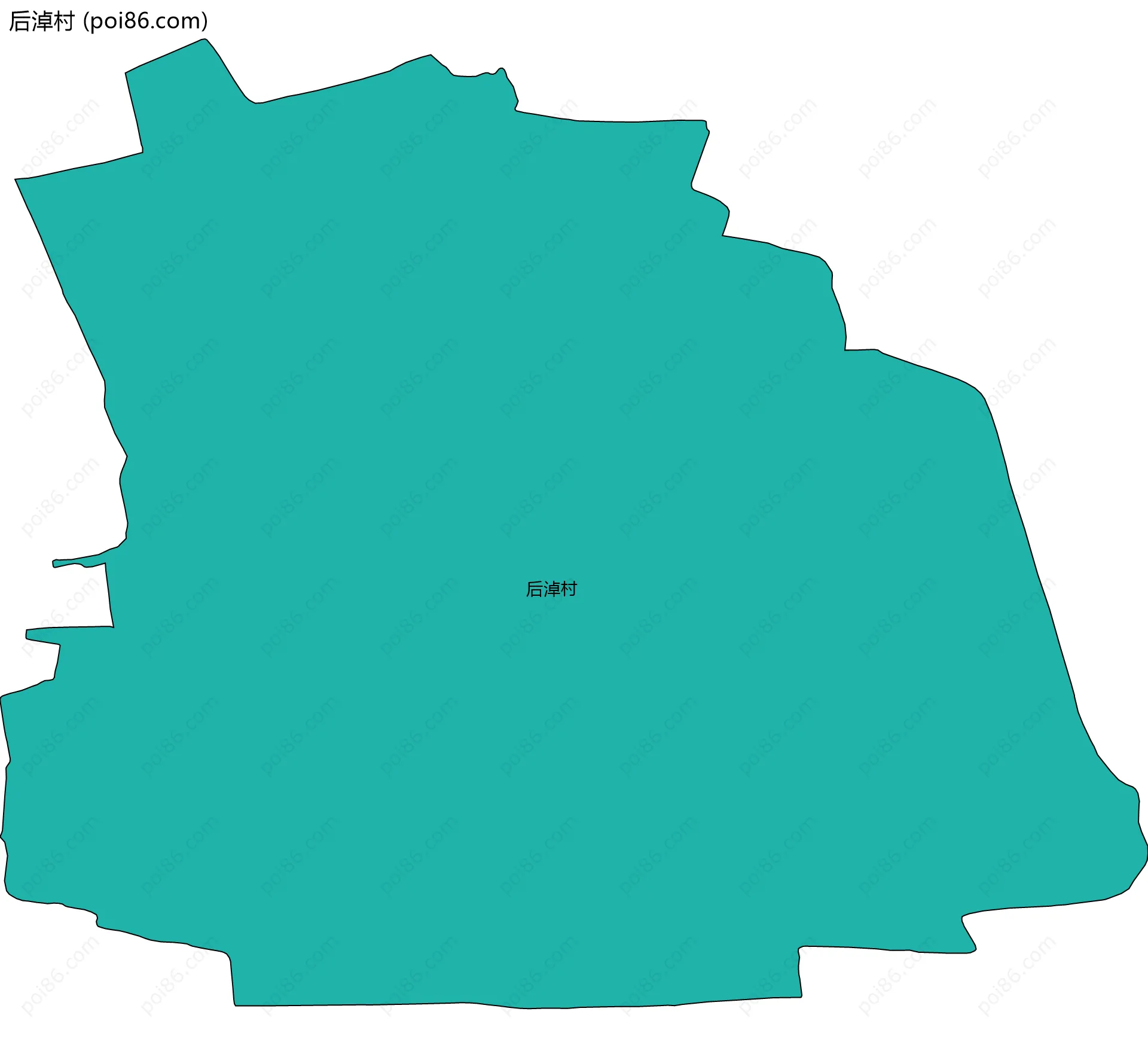后淖村边界地图