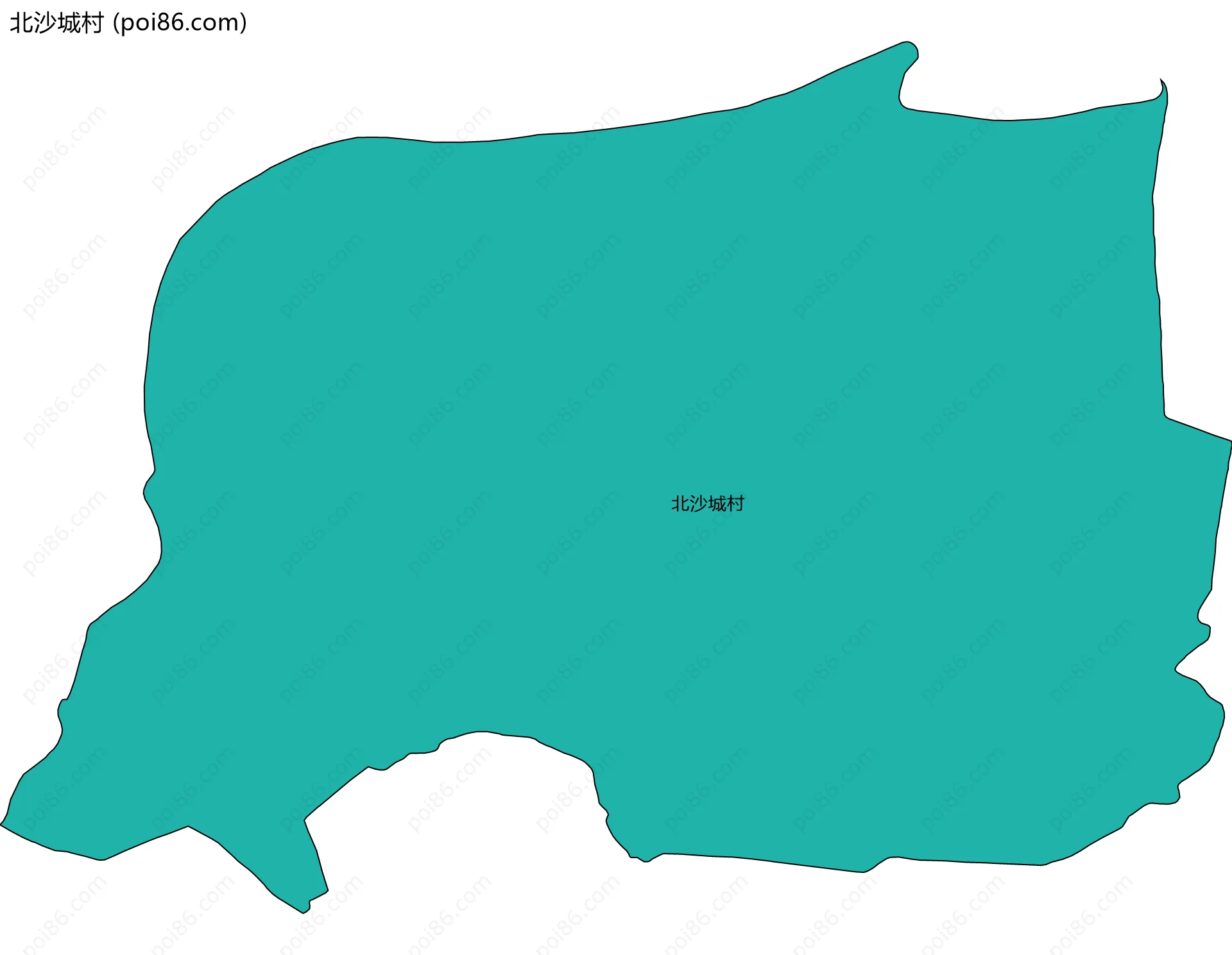 北沙城村边界地图