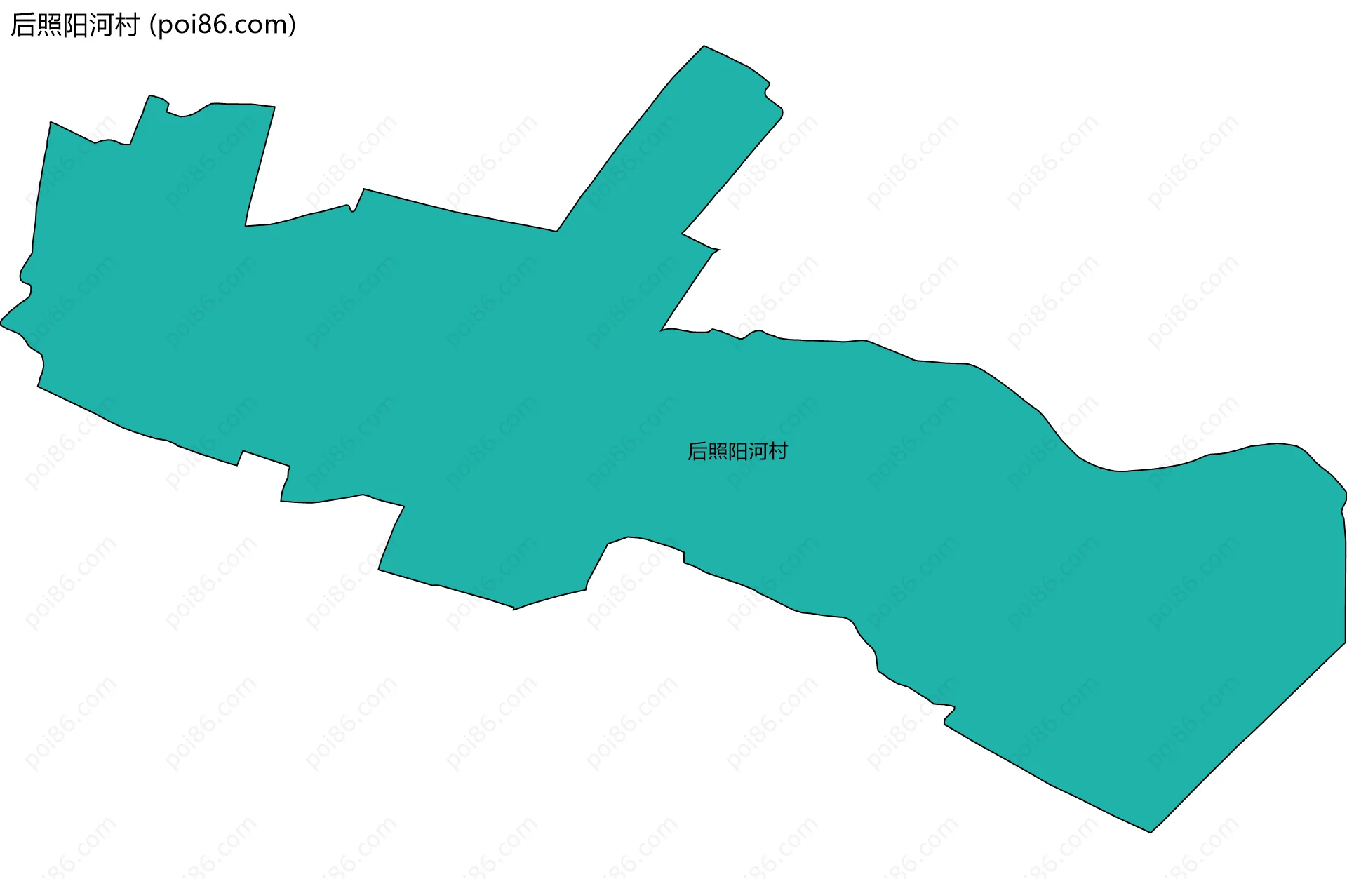 后照阳河村边界地图
