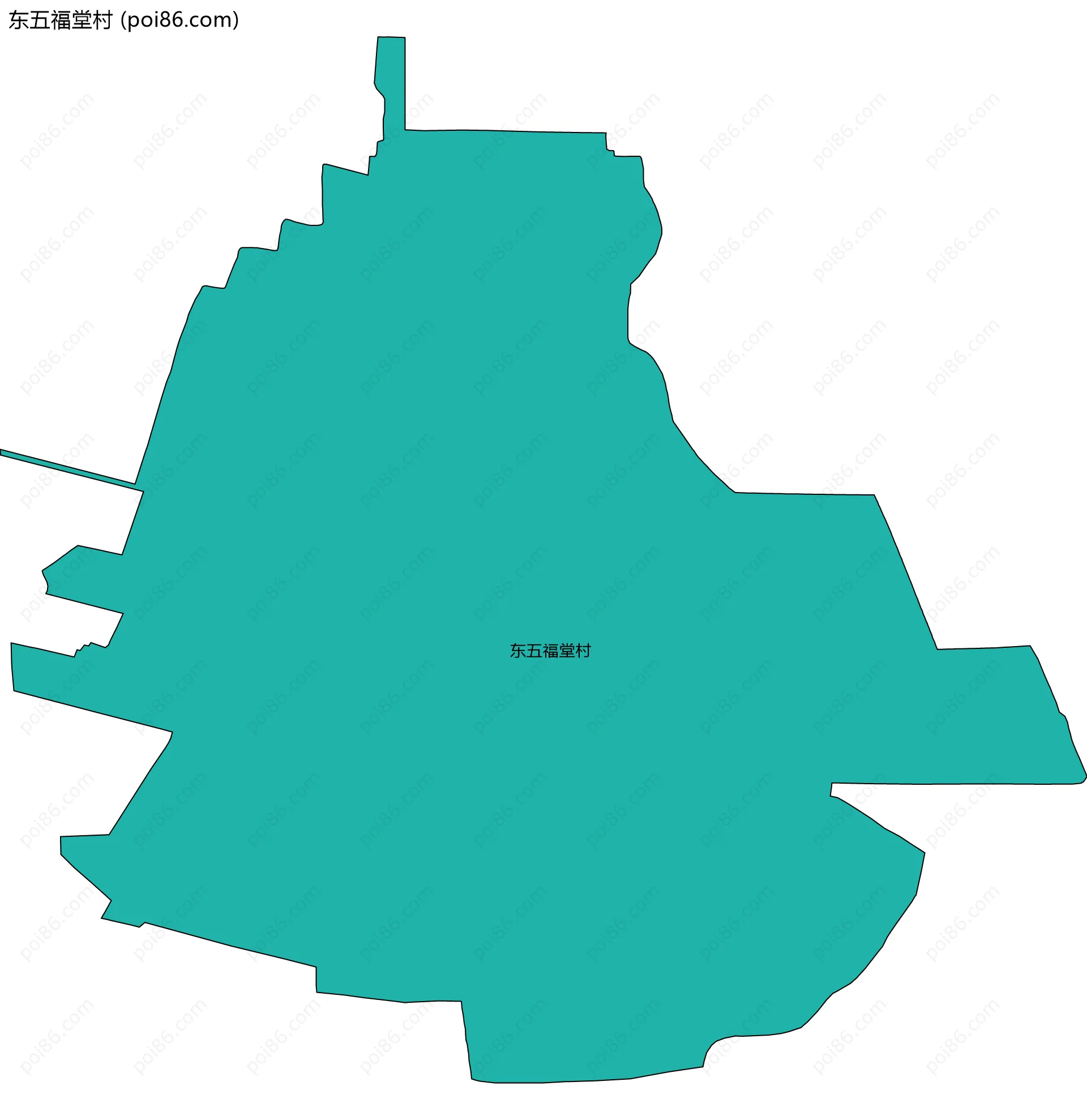东五福堂村边界地图