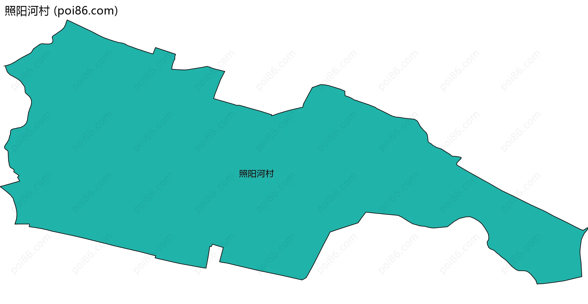 照阳河村边界地图