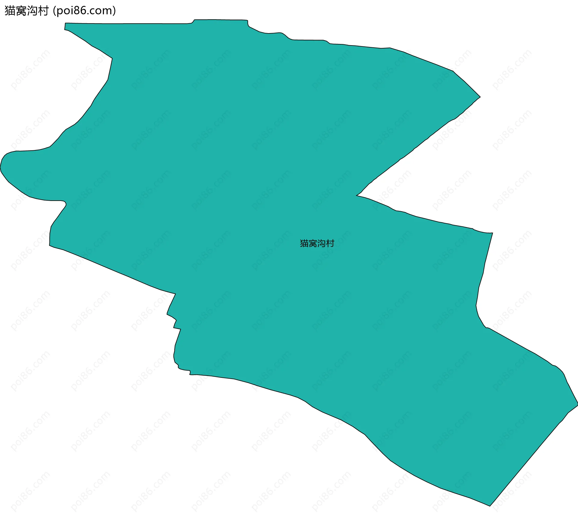 猫窝沟村边界地图