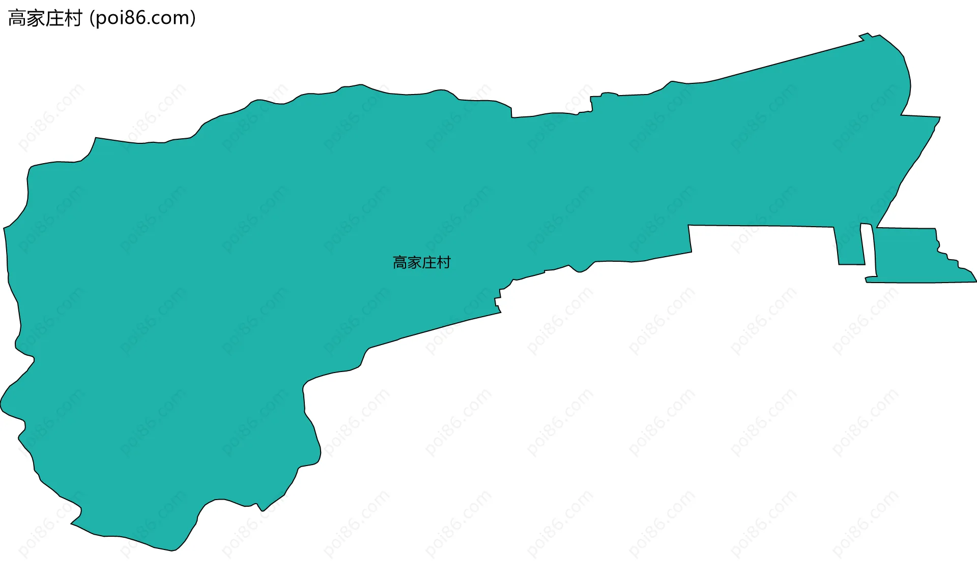 高家庄村边界地图