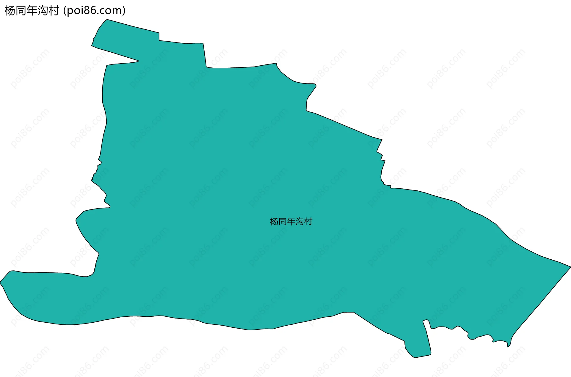 杨同年沟村边界地图