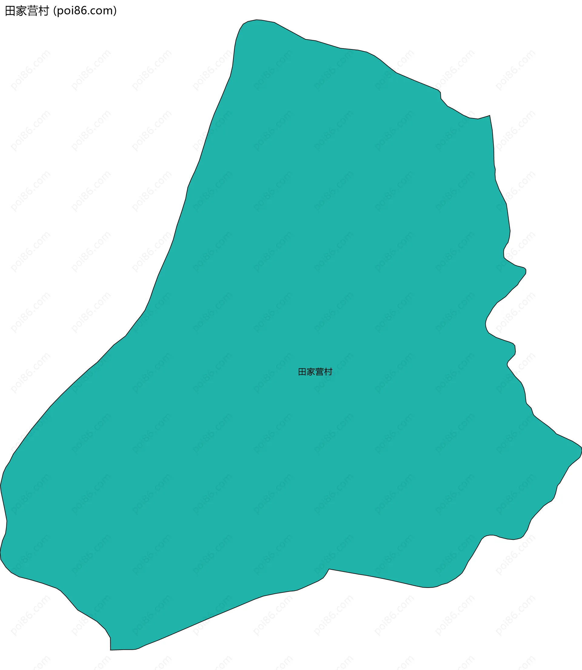 田家营村边界地图