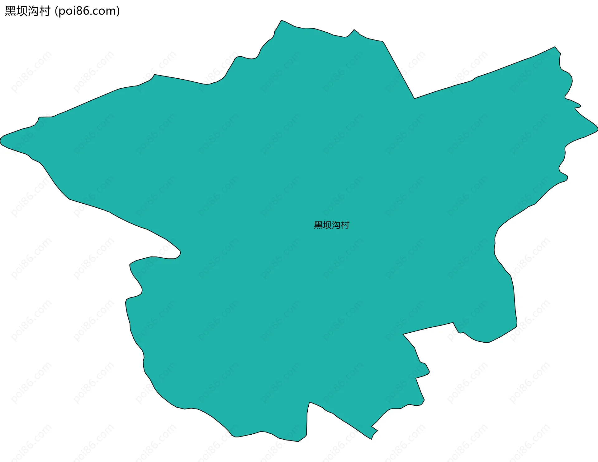 黑坝沟村边界地图