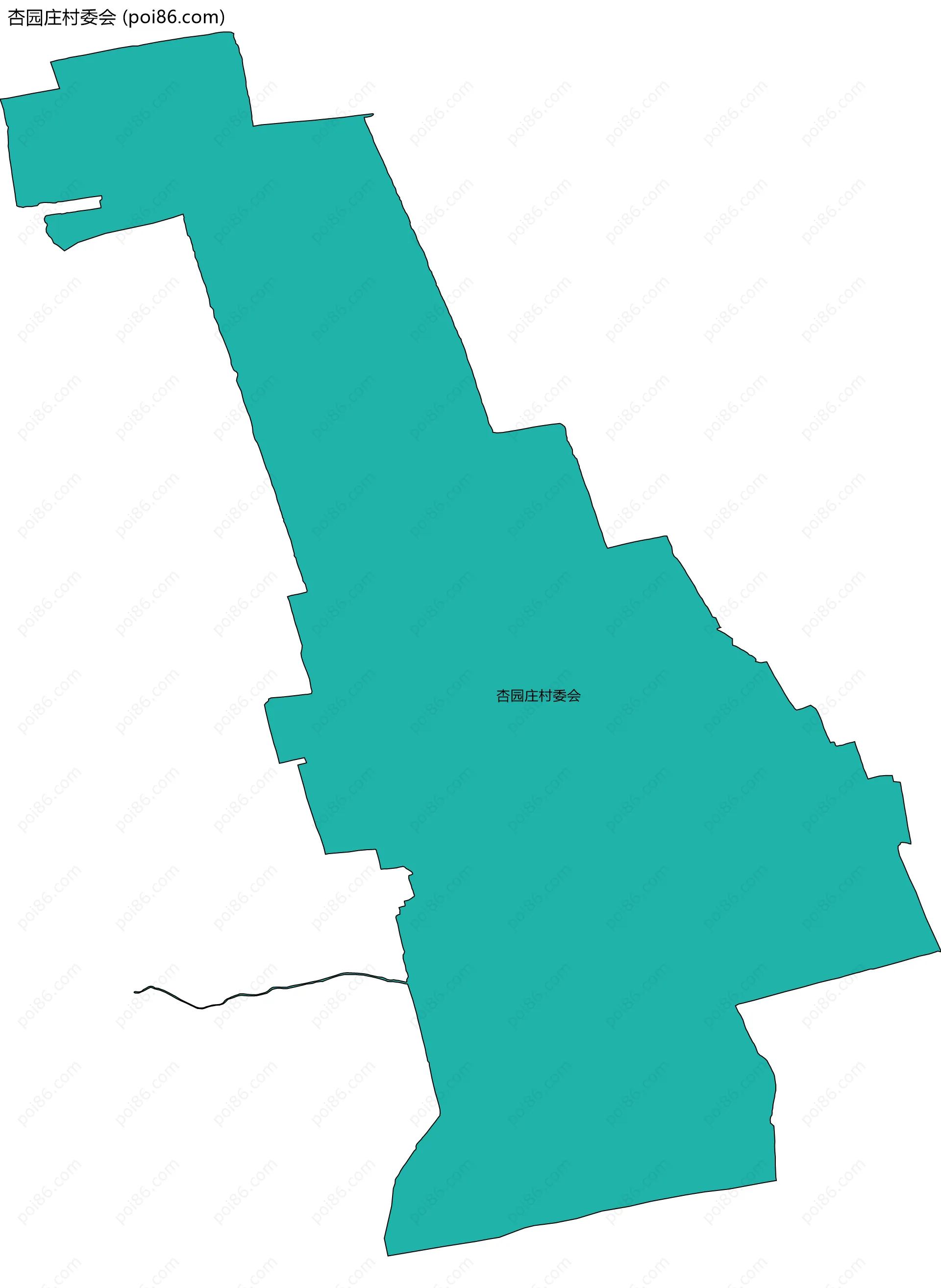 杏园庄村委会边界地图