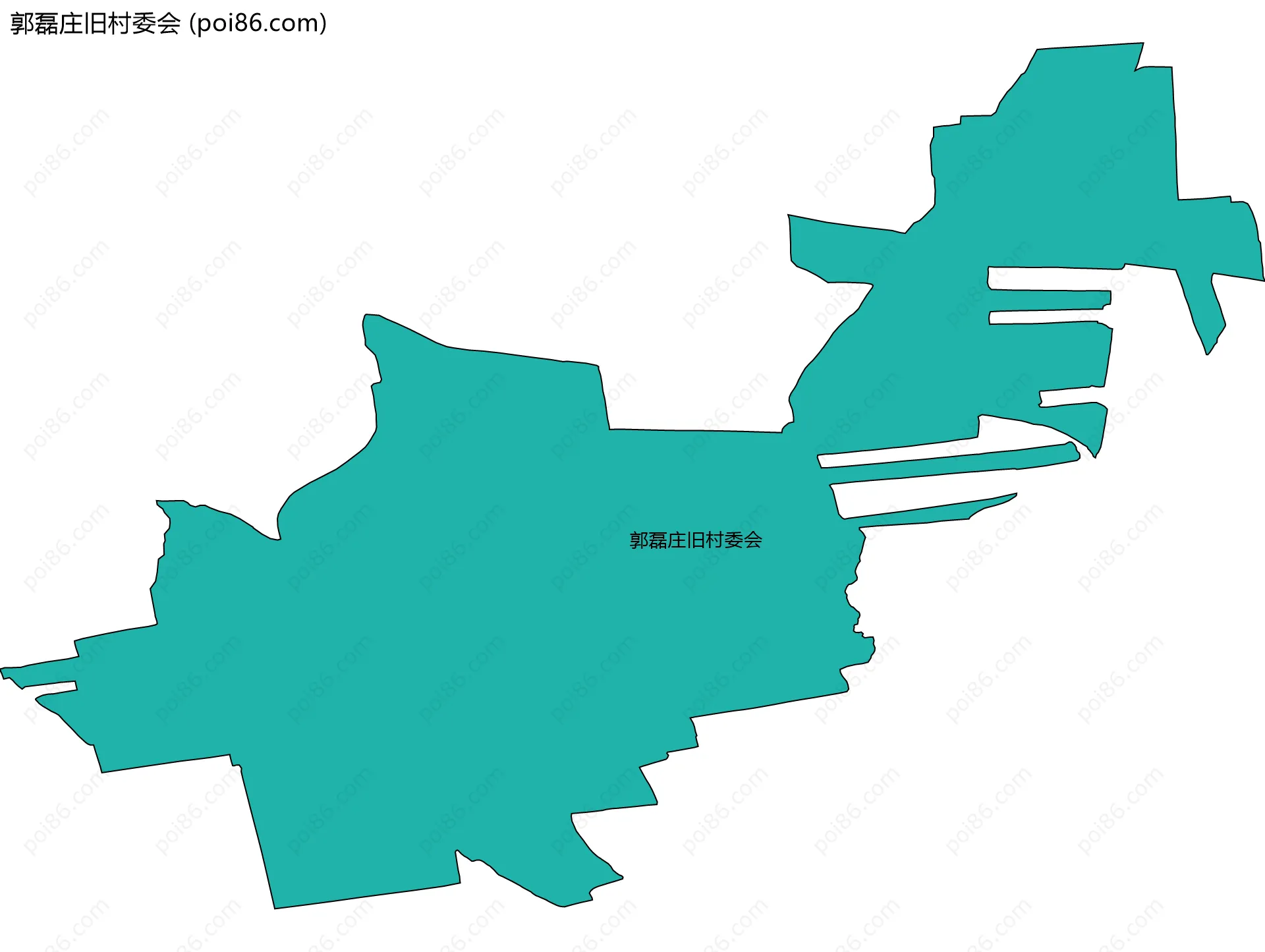 郭磊庄旧村委会边界地图