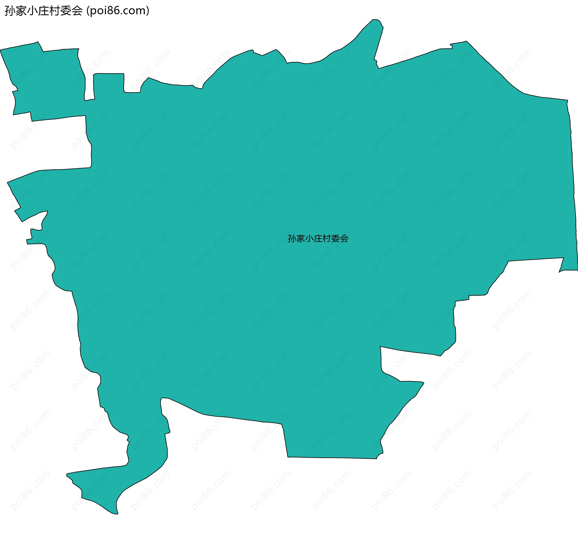 孙家小庄村委会边界地图