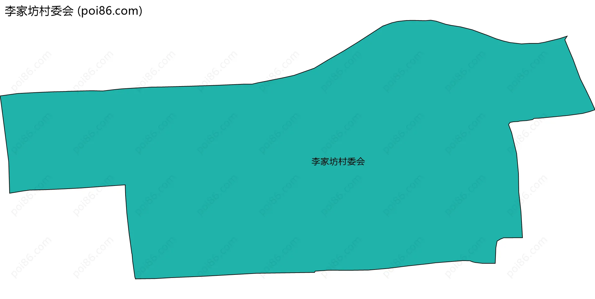 李家坊村委会边界地图