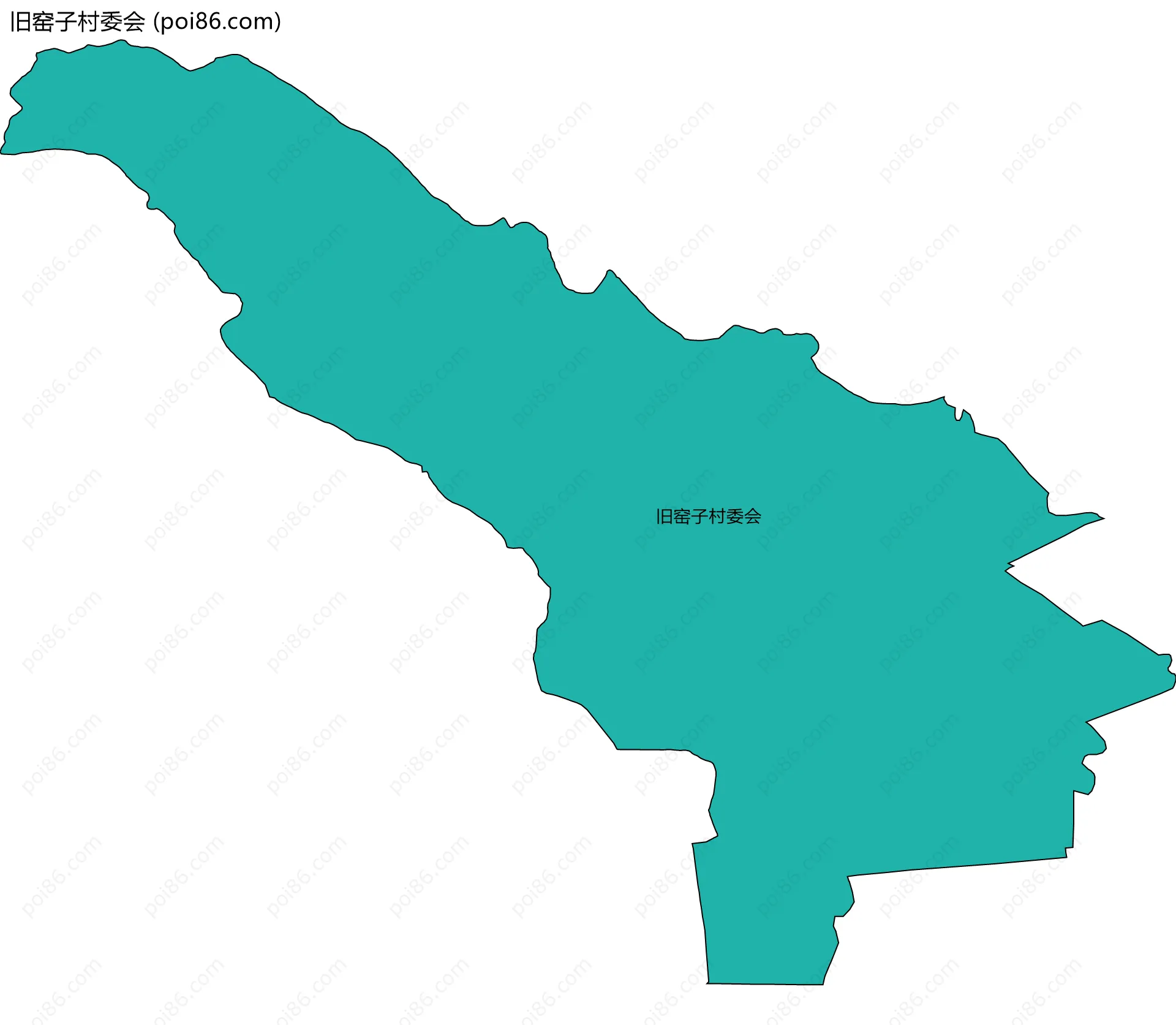 旧窑子村委会边界地图