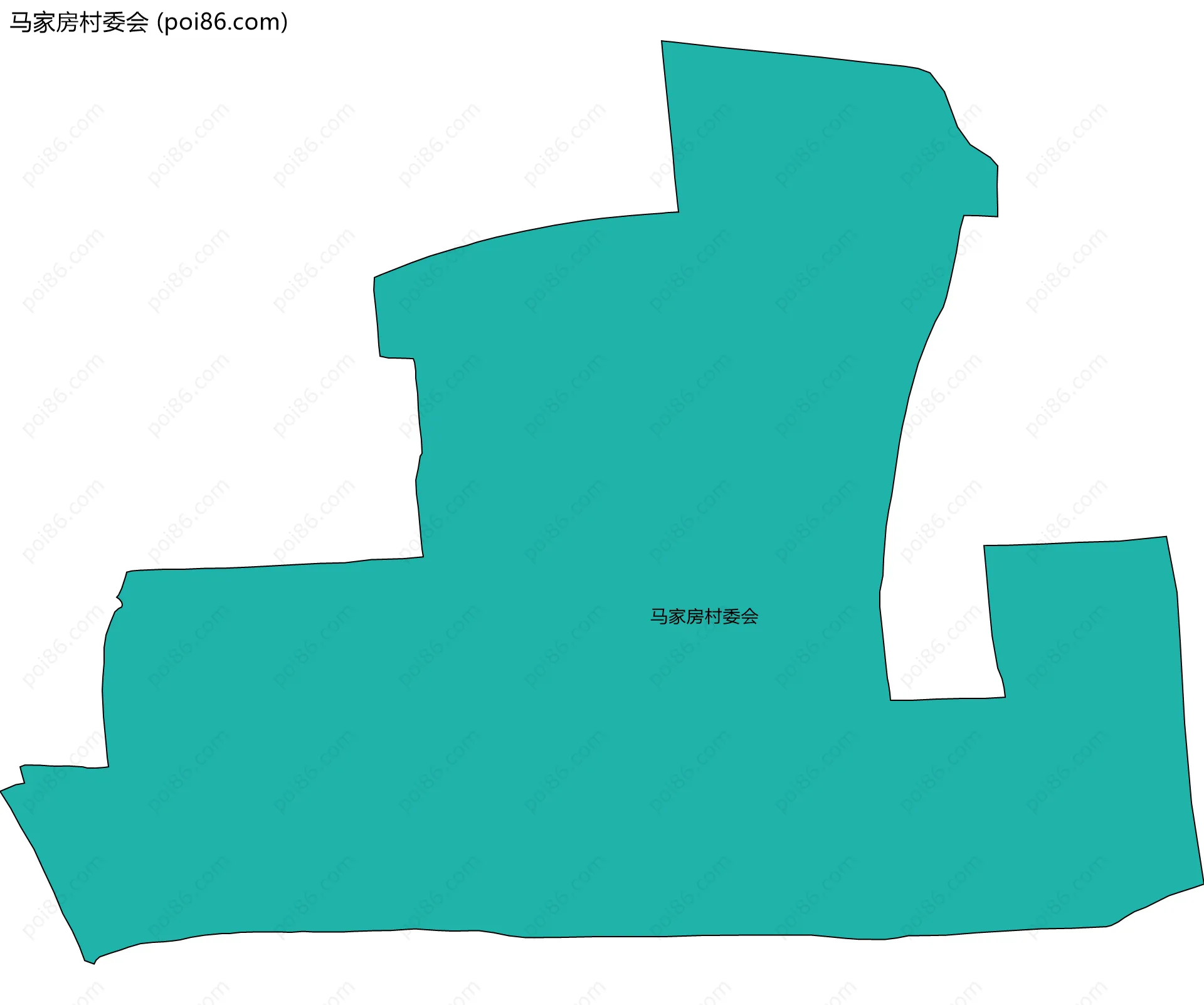 马家房村委会边界地图
