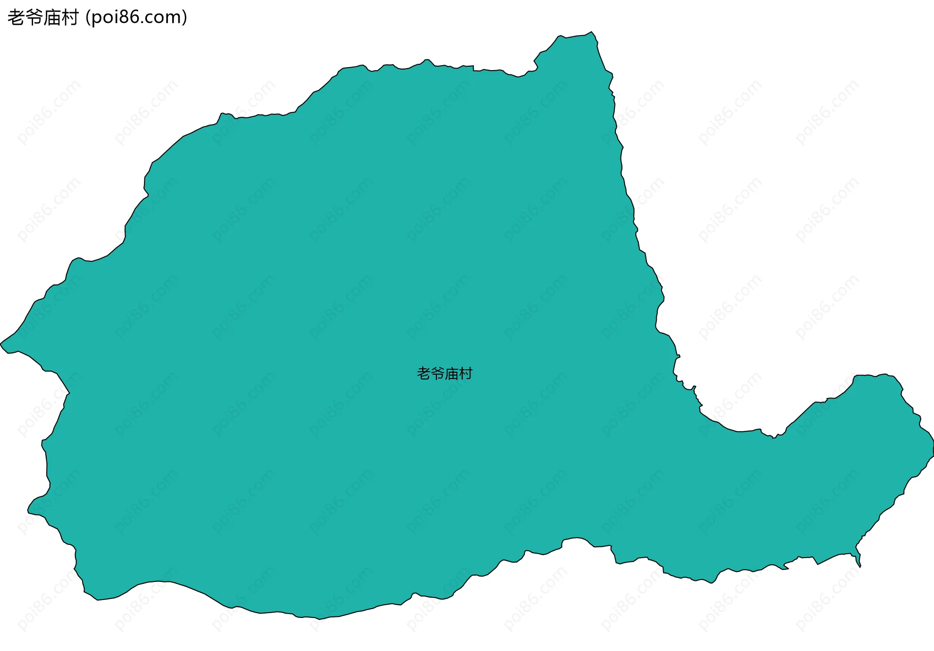 老爷庙村边界地图