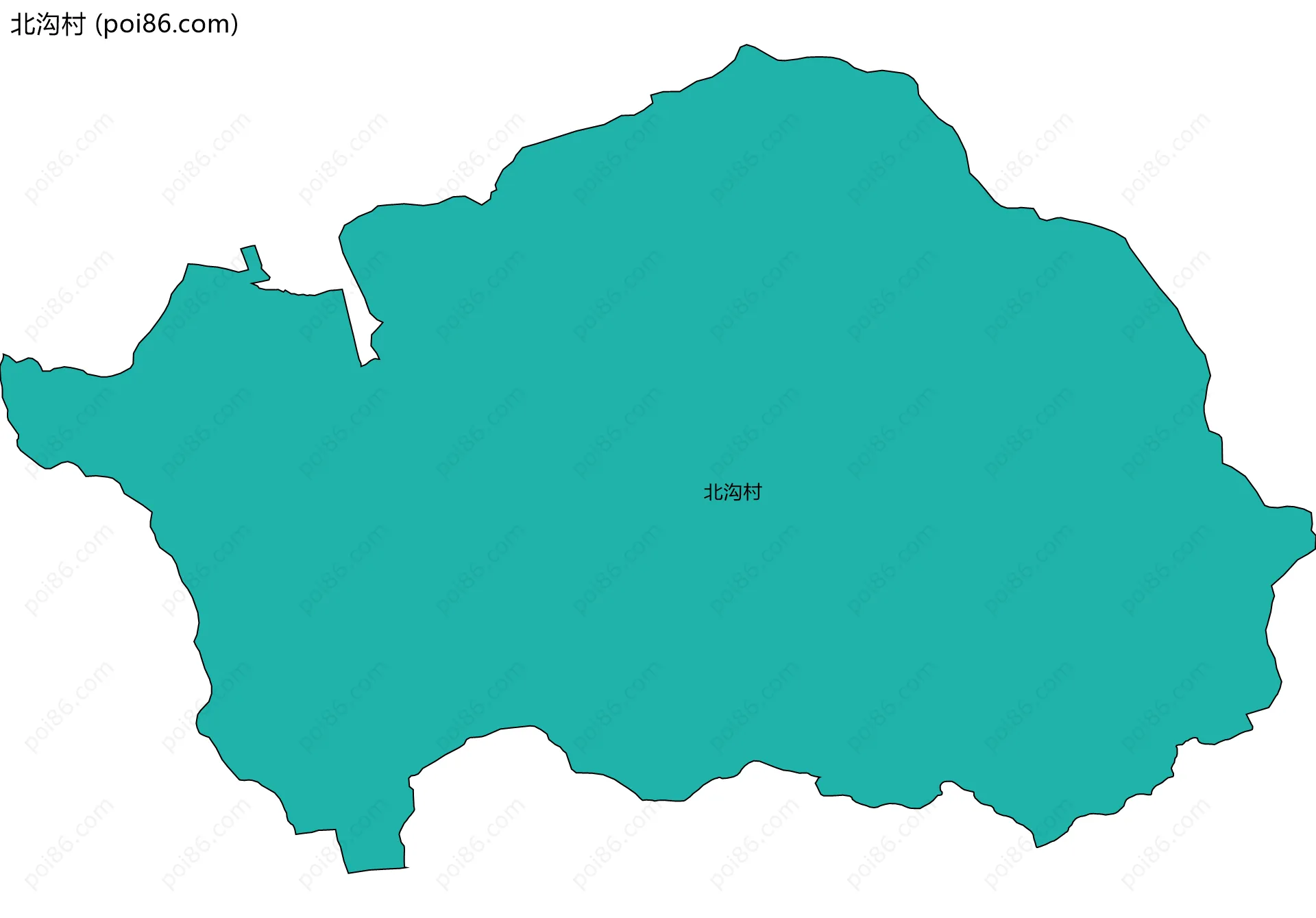 北沟村边界地图