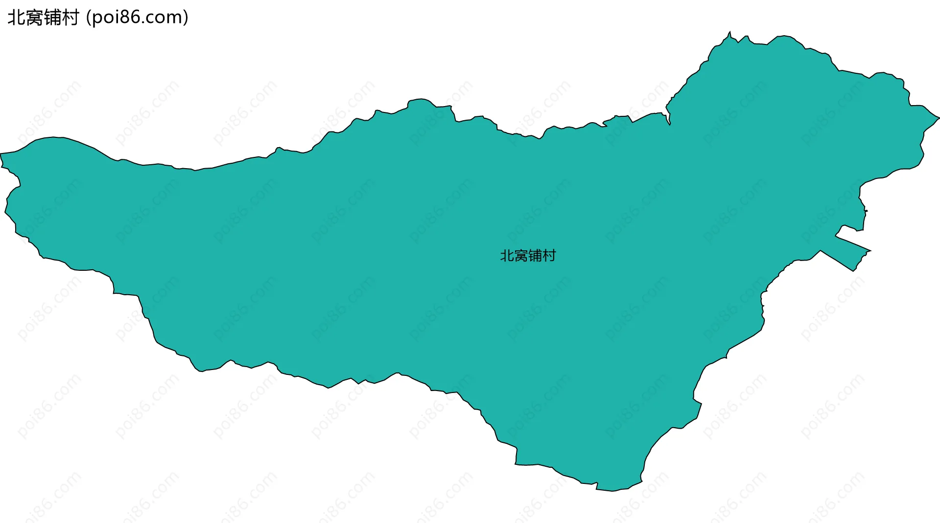 北窝铺村边界地图