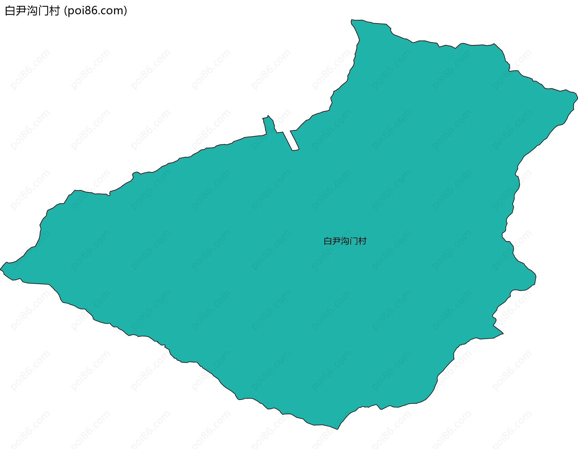 白尹沟门村边界地图