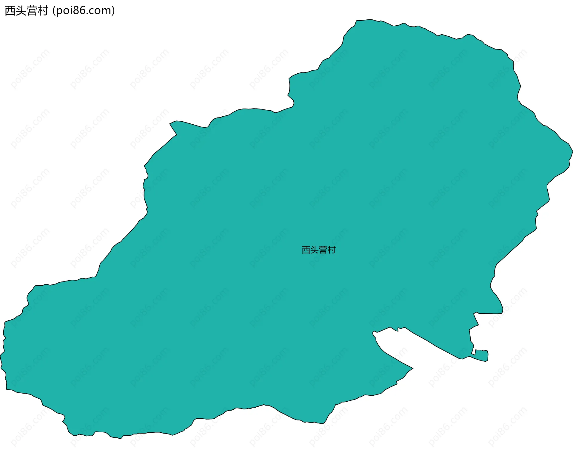 西头营村边界地图