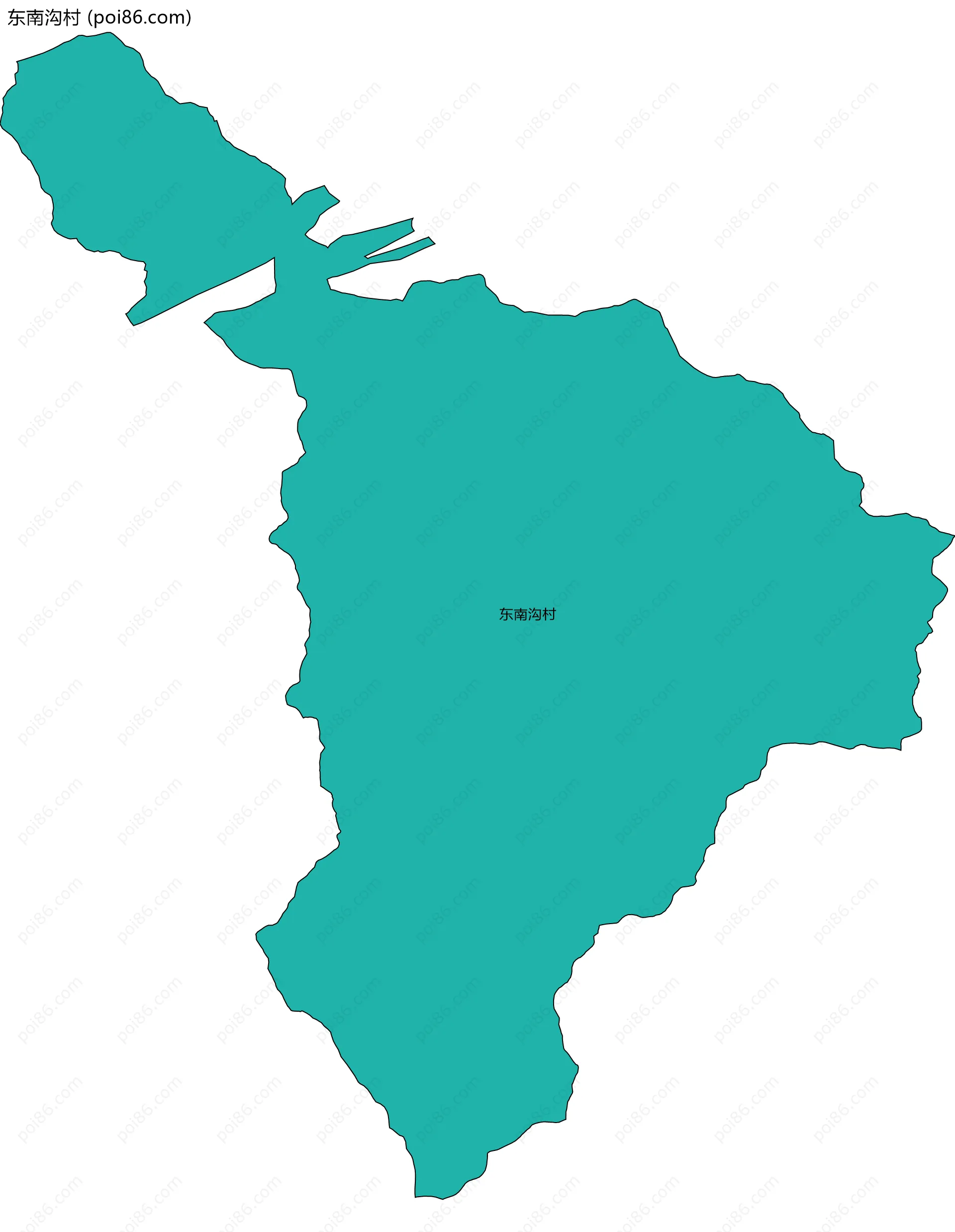 东南沟村边界地图