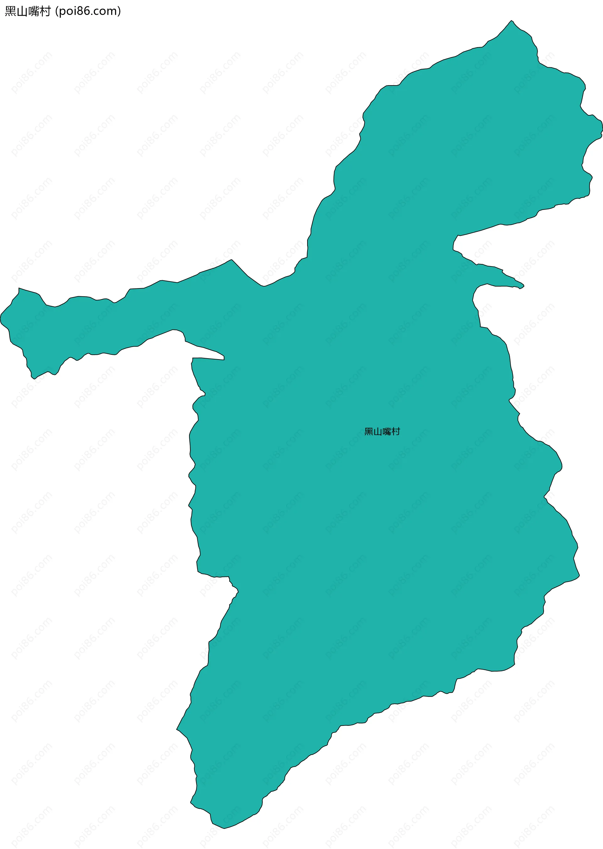 黑山嘴村边界地图