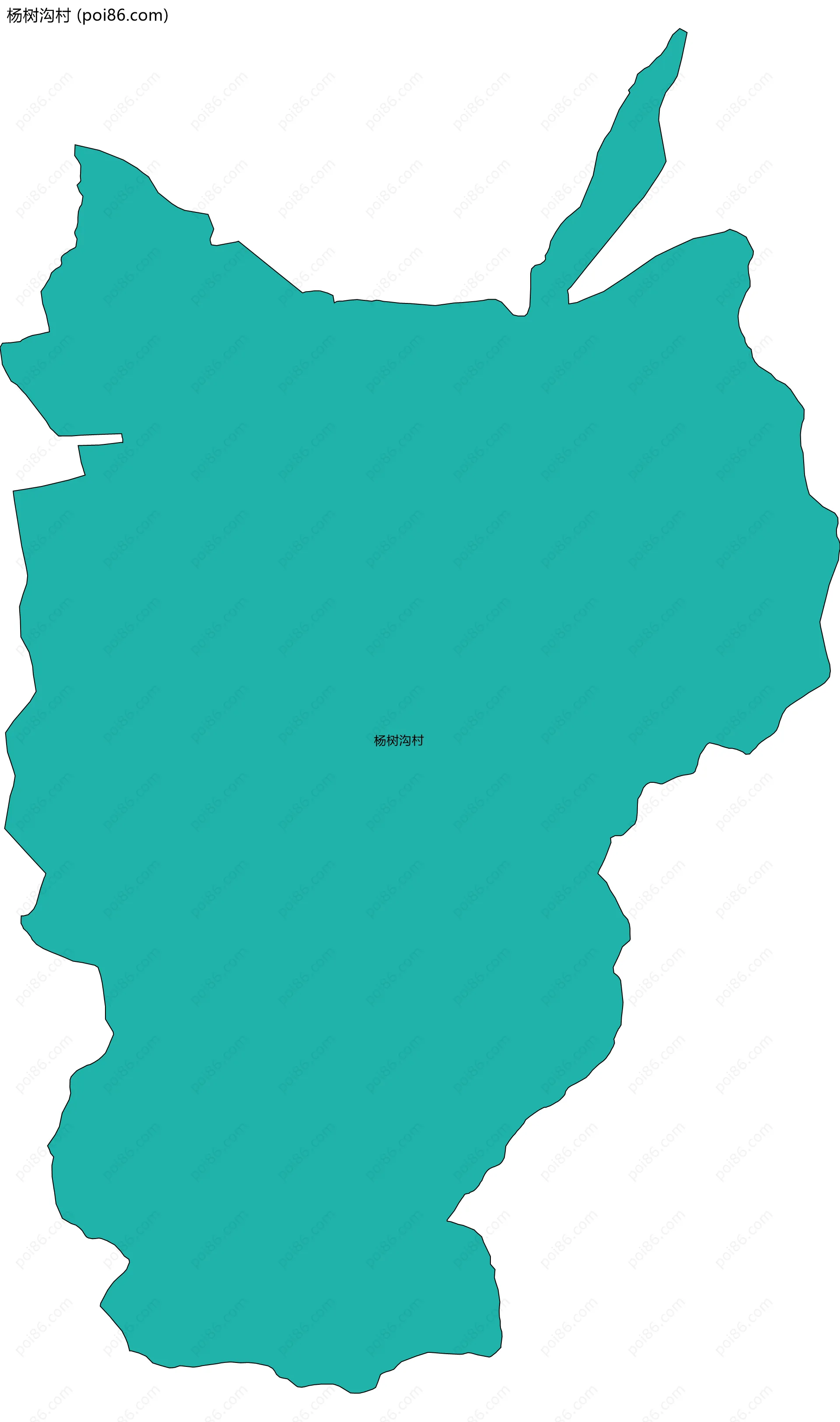 杨树沟村边界地图