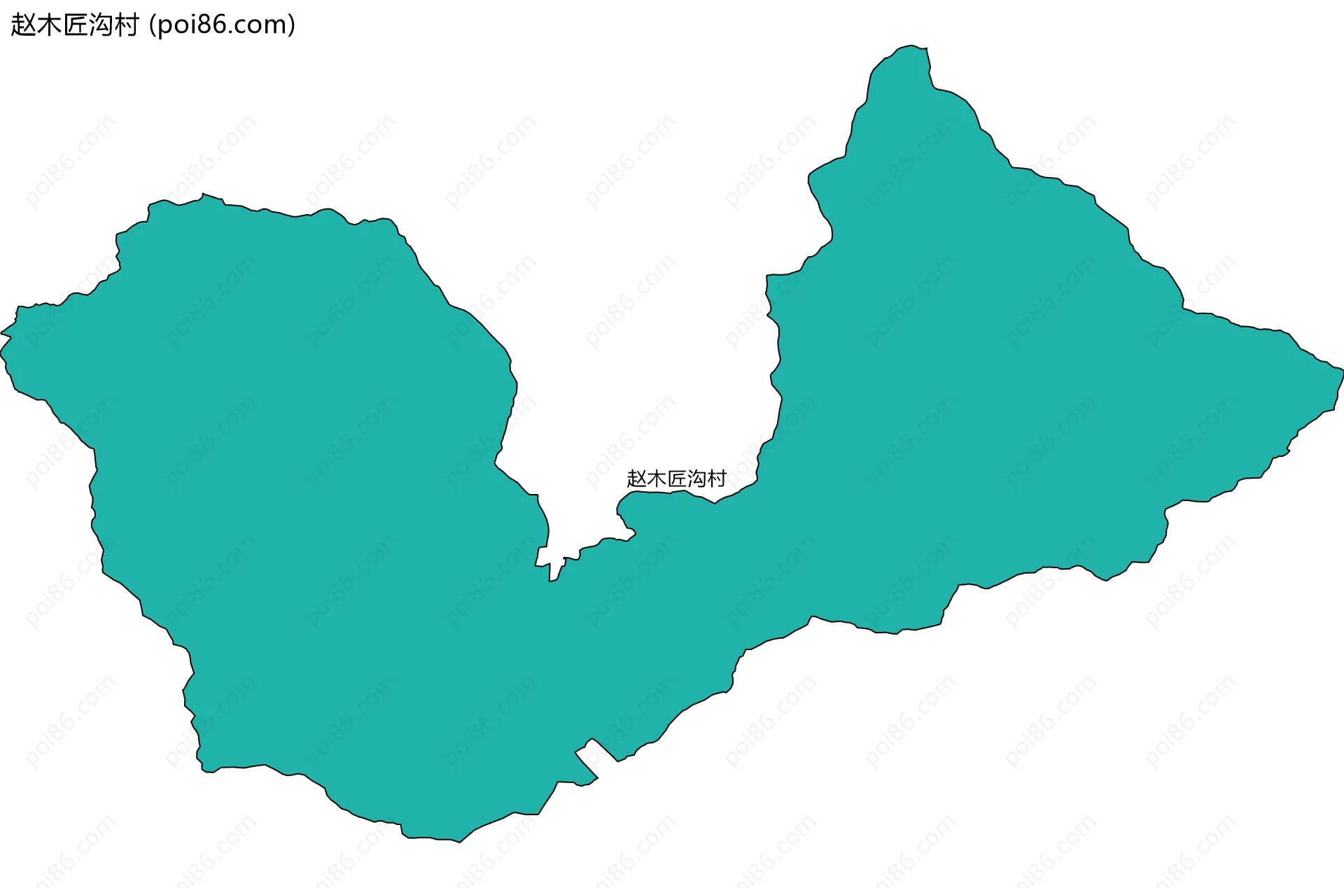 赵木匠沟村边界地图