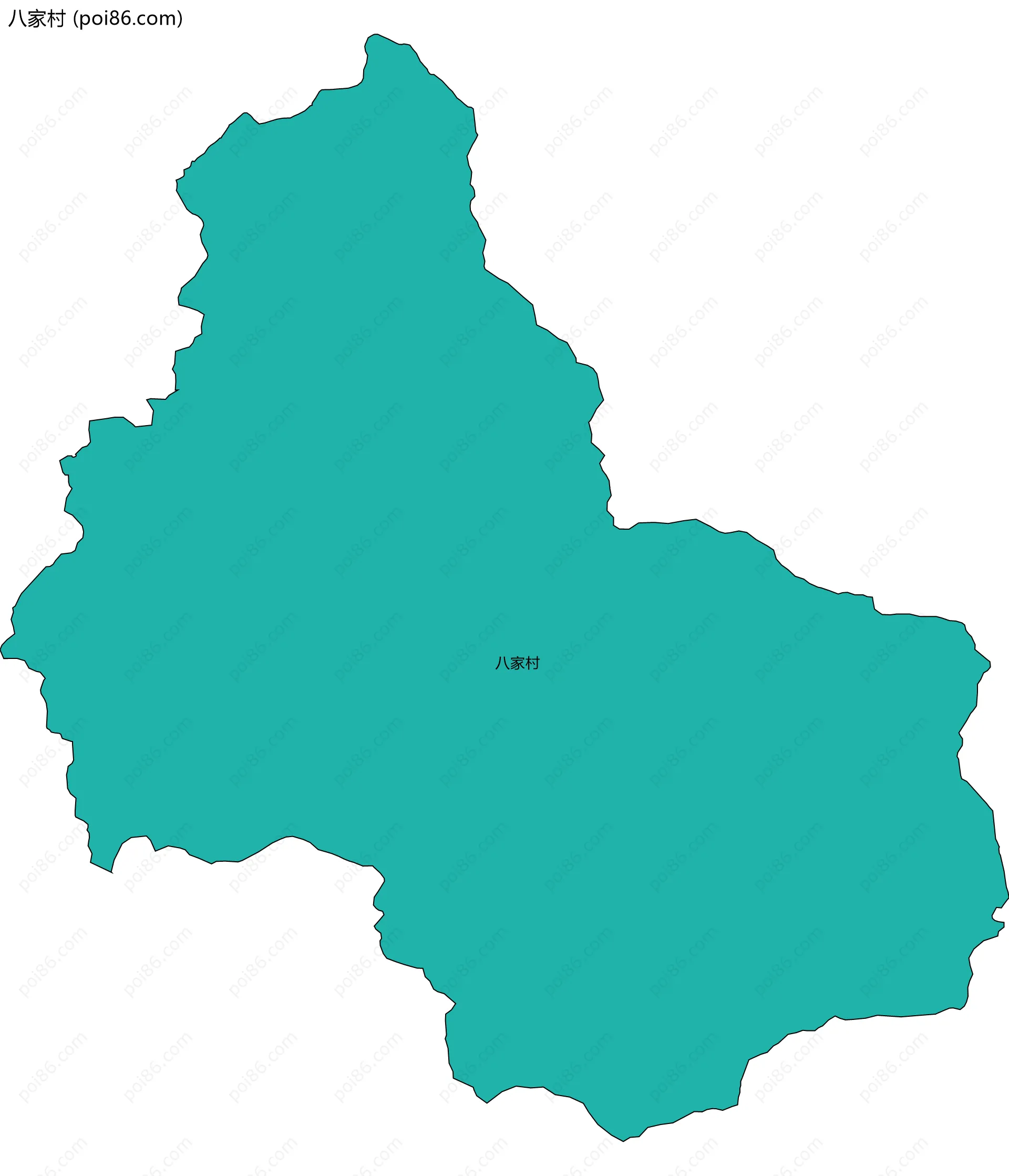 八家村边界地图