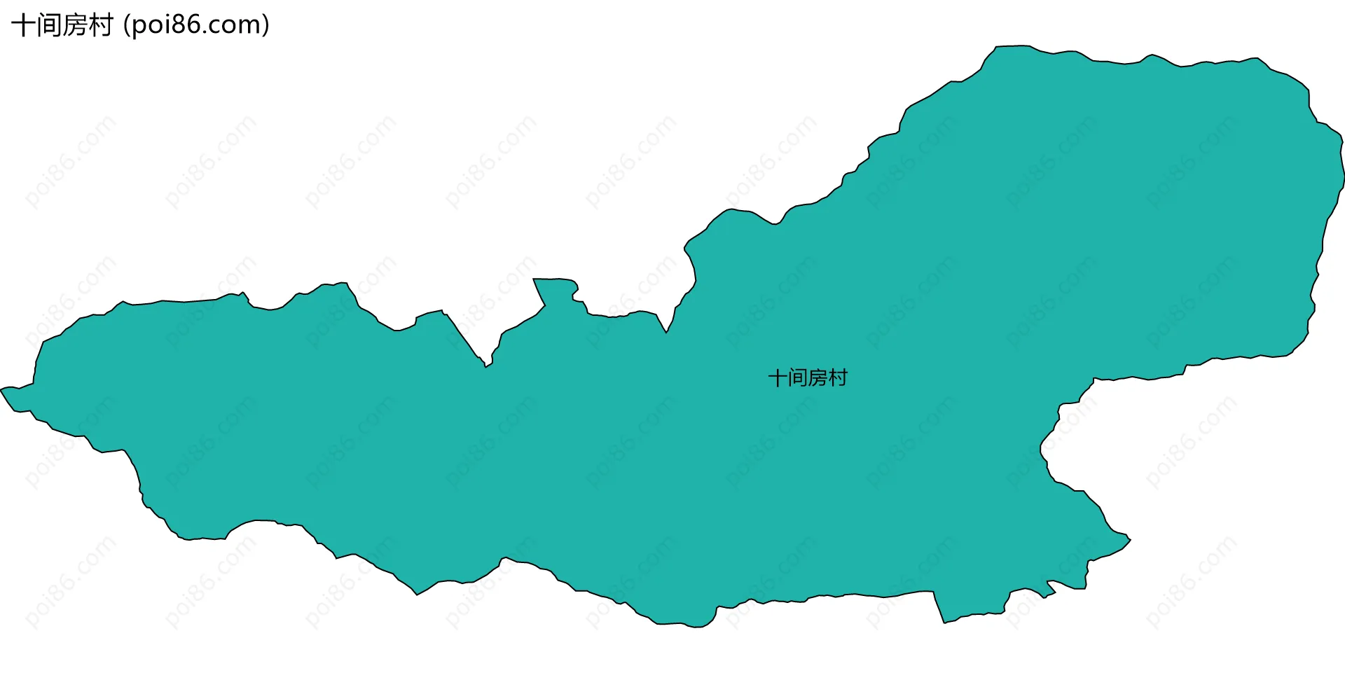 十间房村边界地图