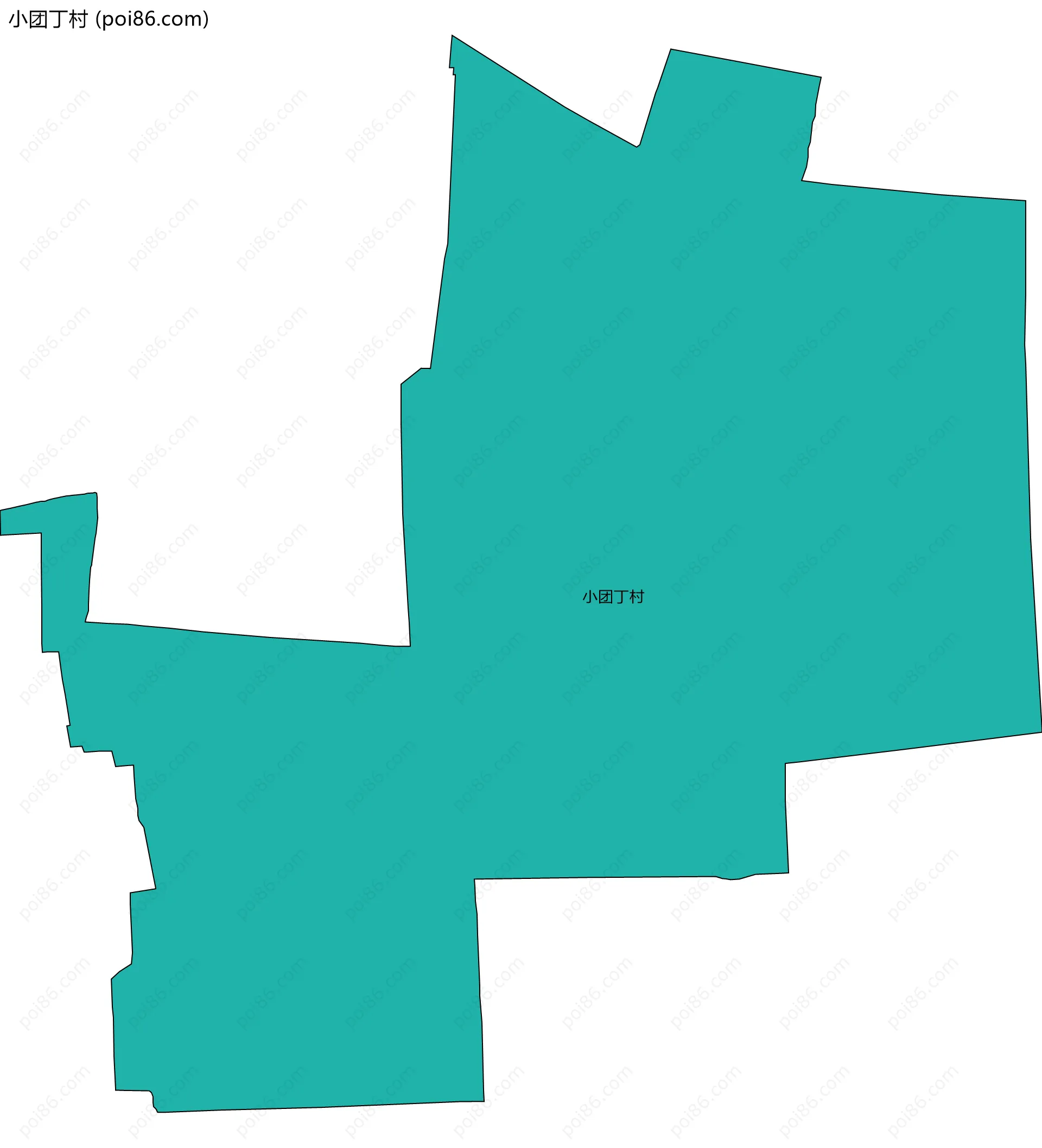 小团丁村边界地图
