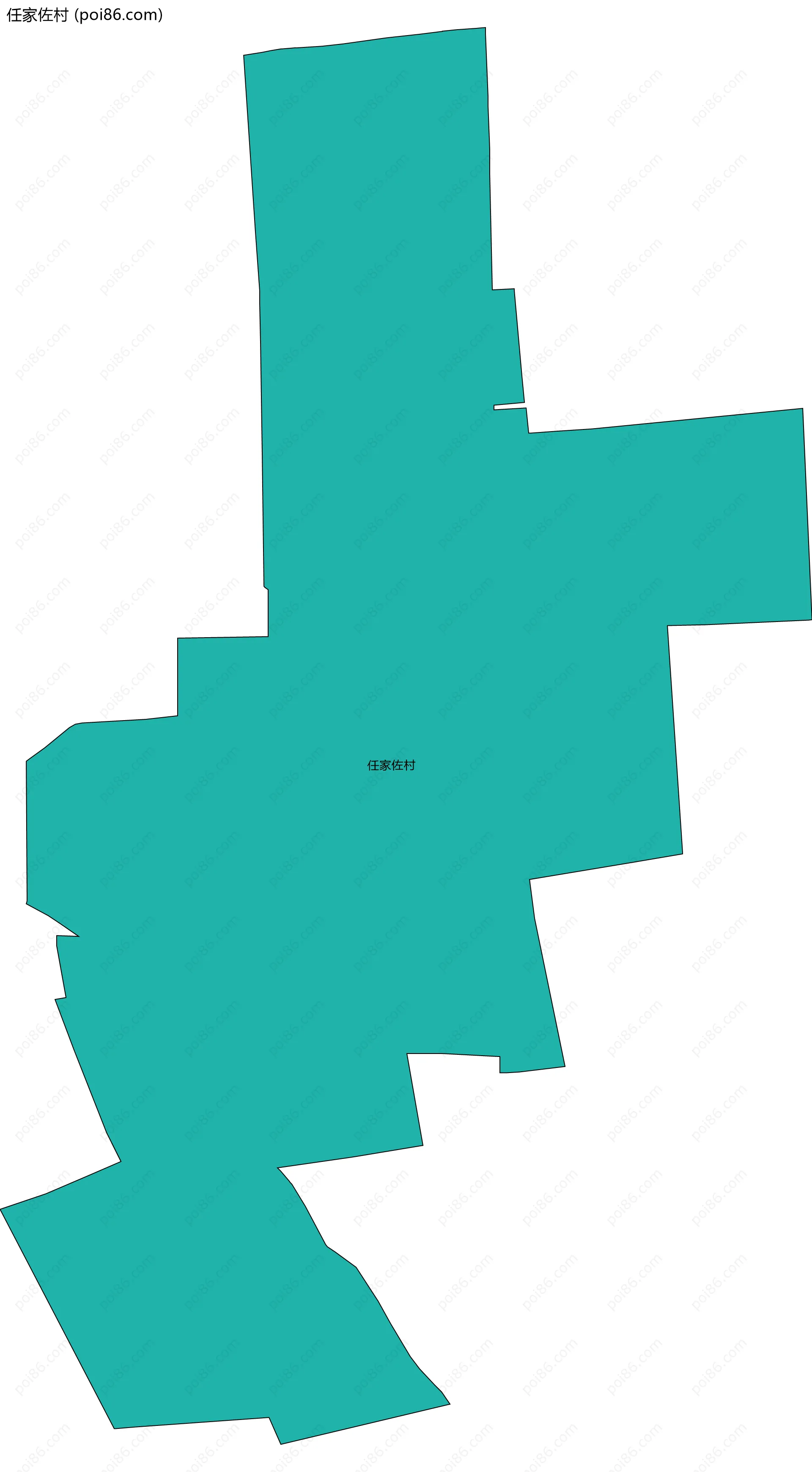 任家佐村边界地图