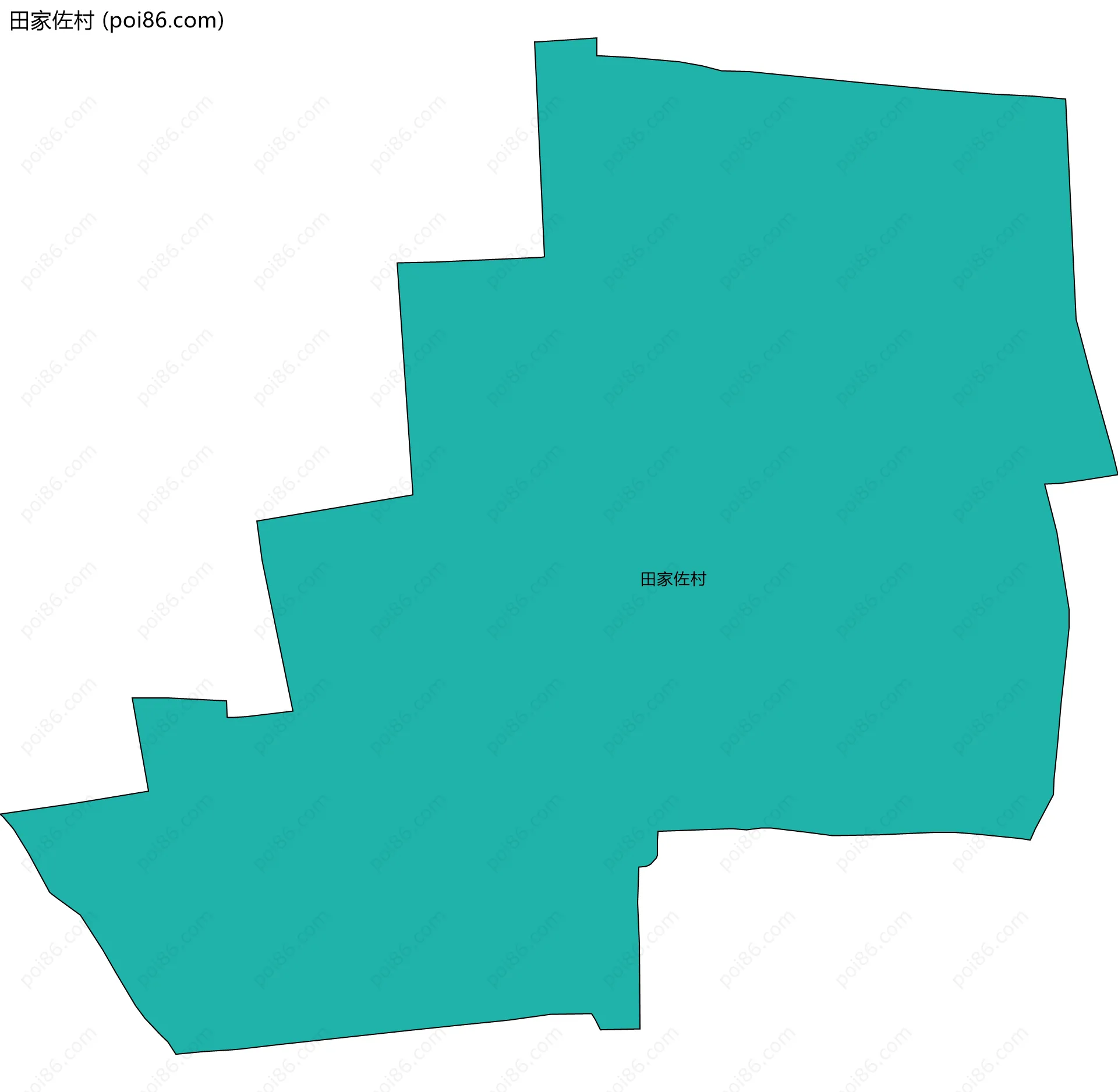 田家佐村边界地图