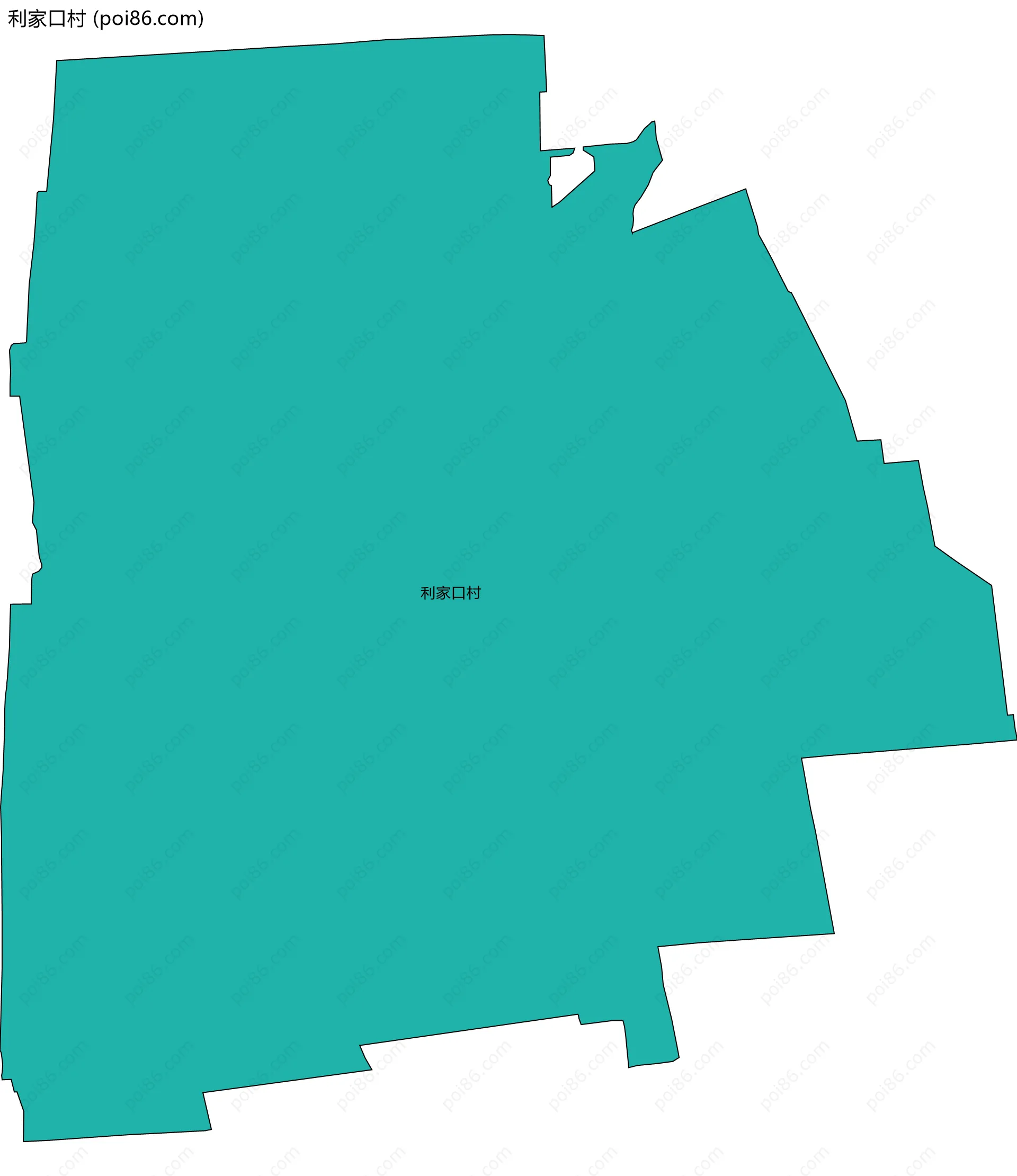 利家口村边界地图