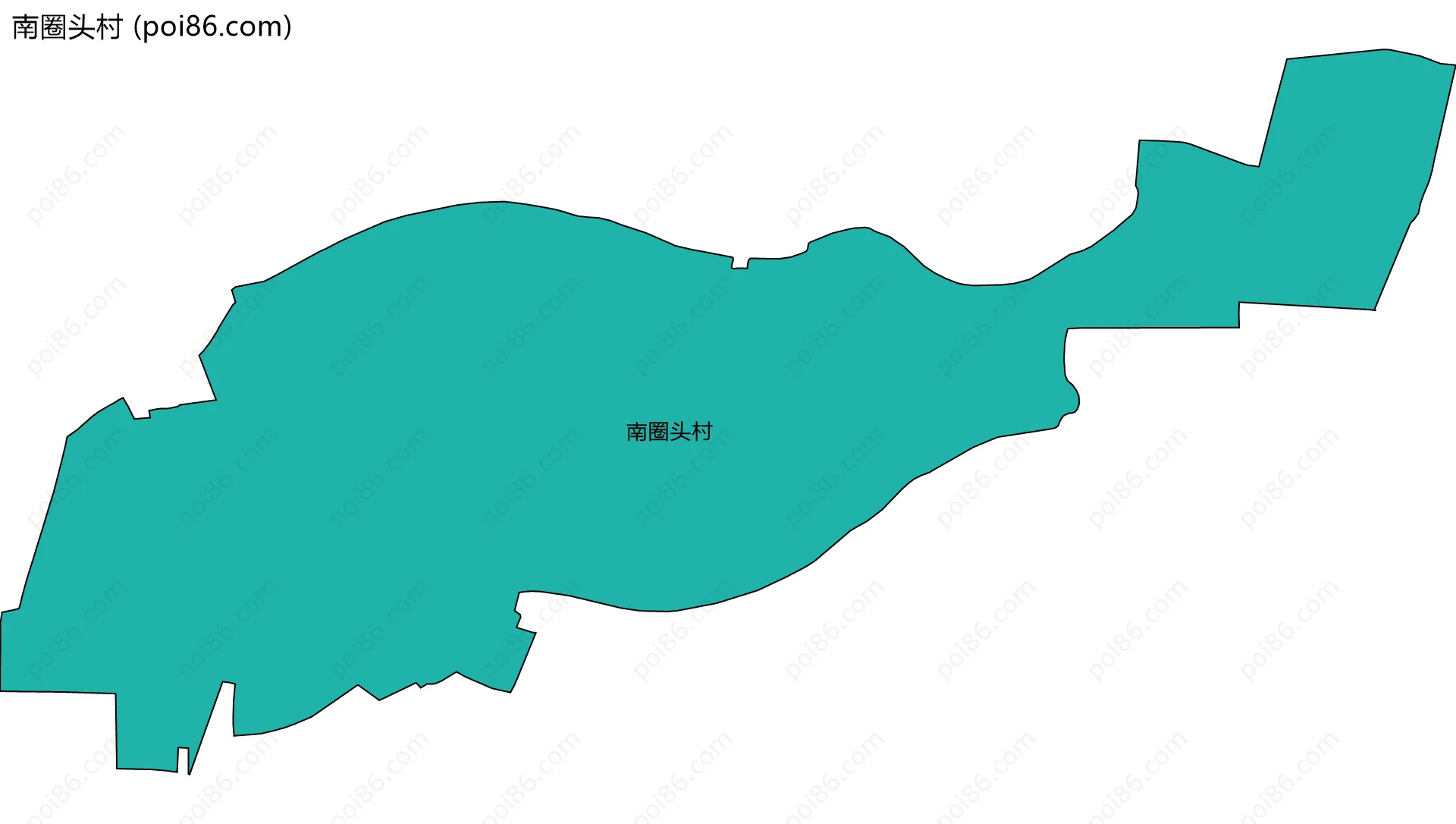 南圈头村边界地图