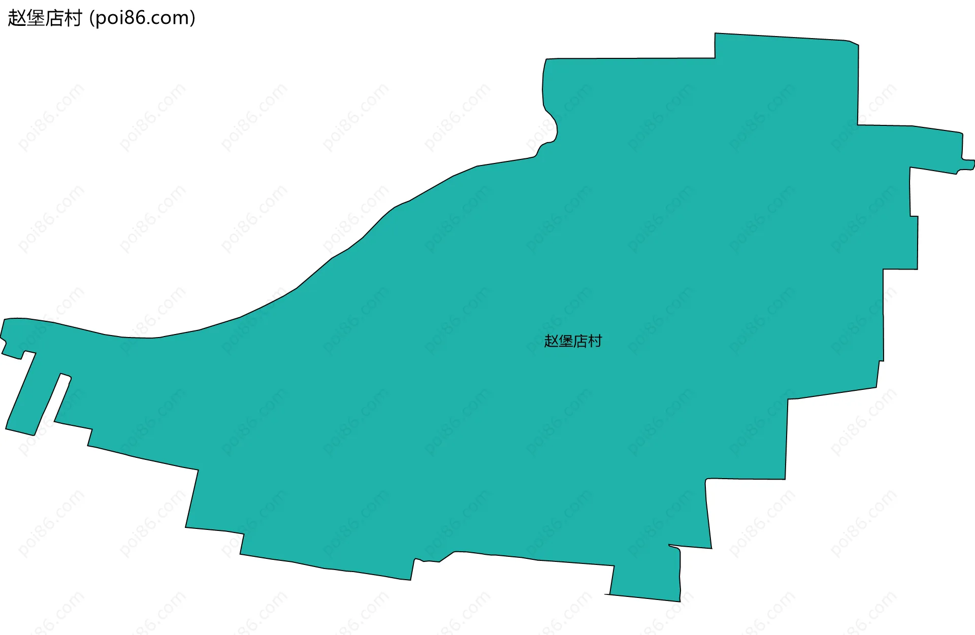 赵堡店村边界地图
