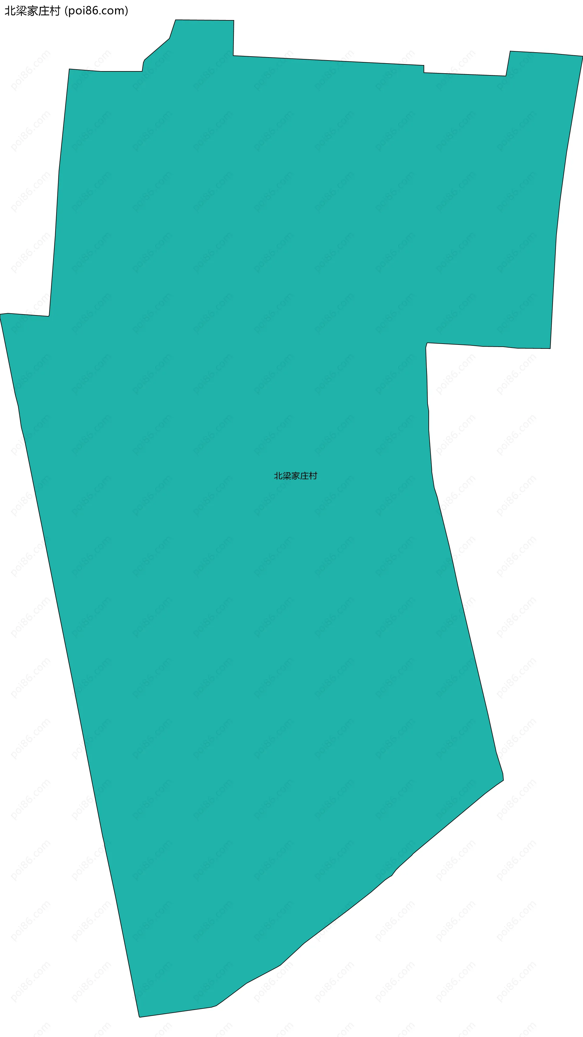 北梁家庄村边界地图
