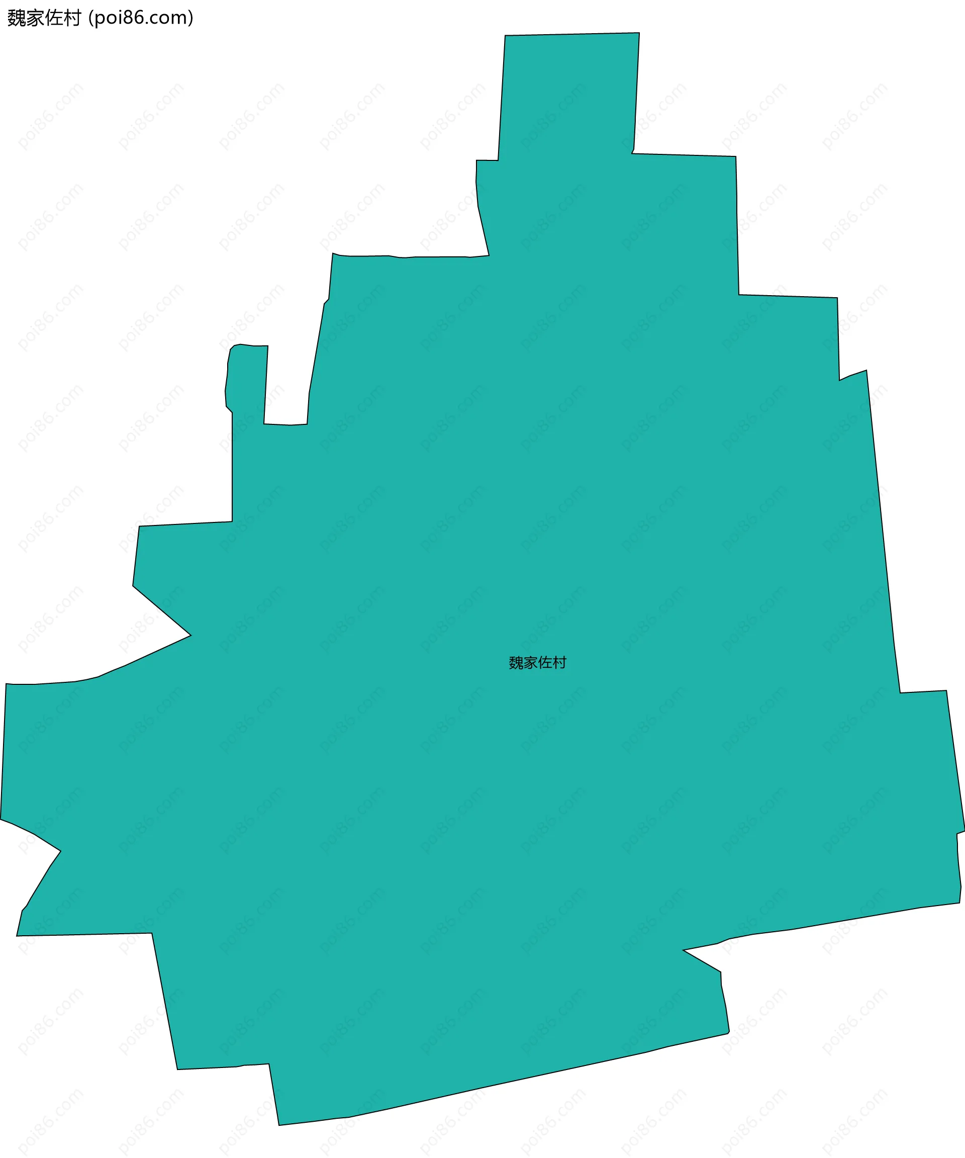 魏家佐村边界地图