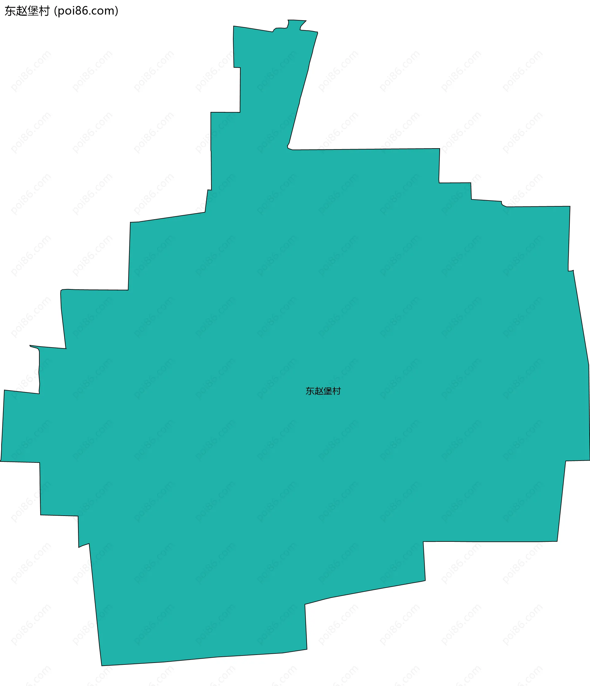 东赵堡村边界地图