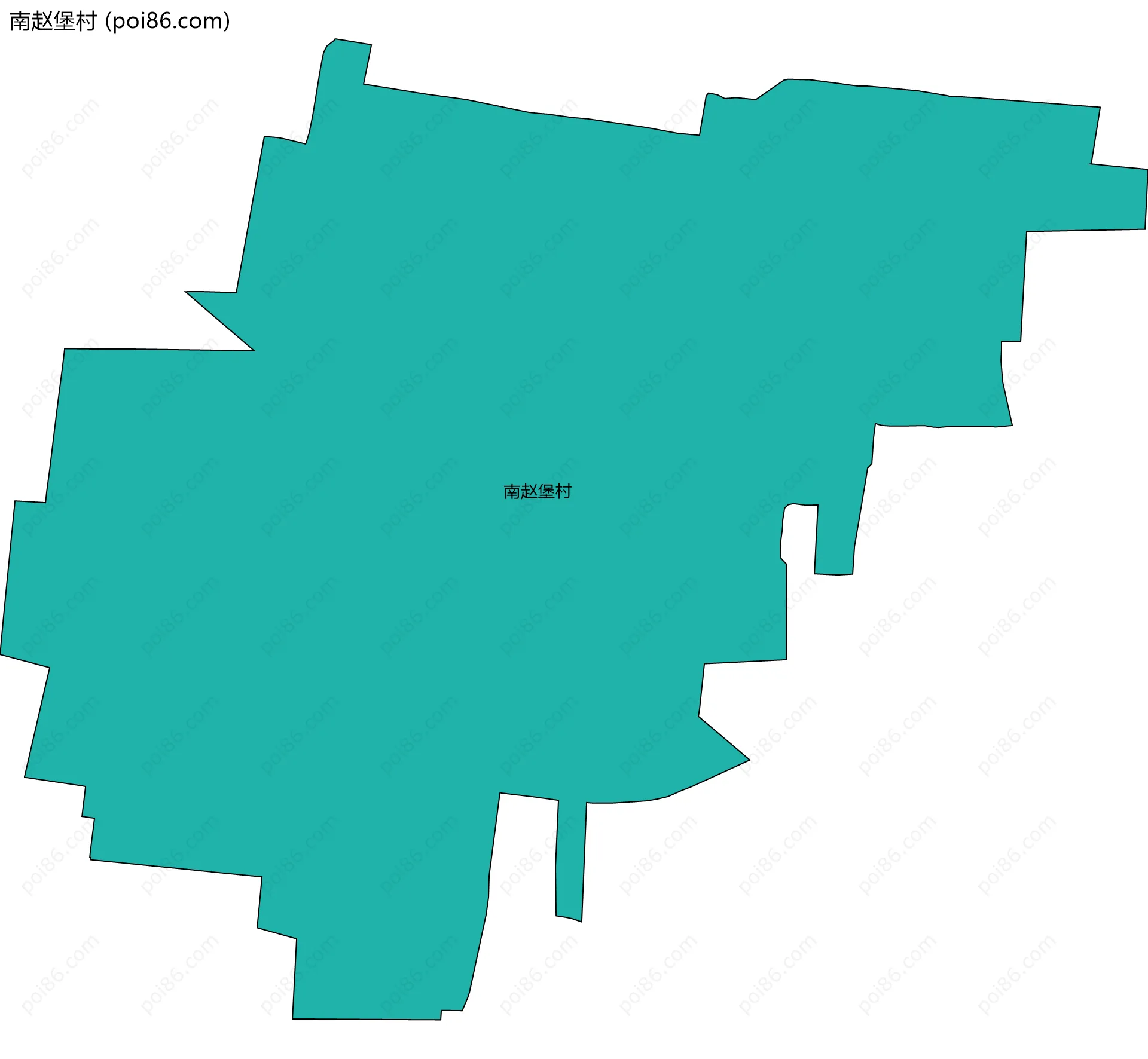 南赵堡村边界地图