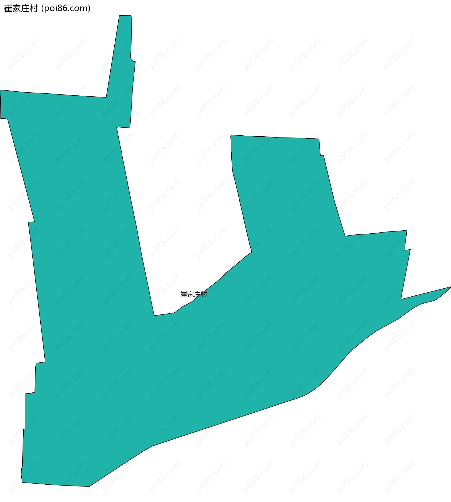 崔家庄村边界地图