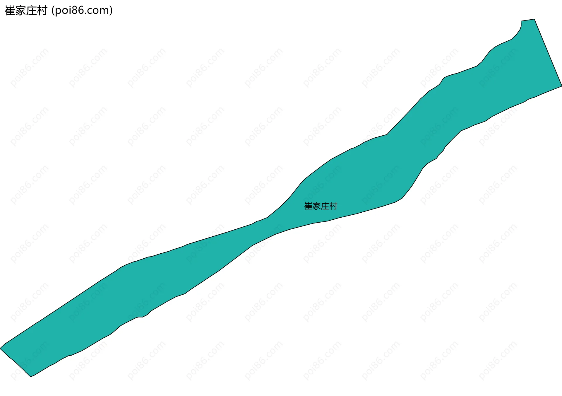 崔家庄村边界地图