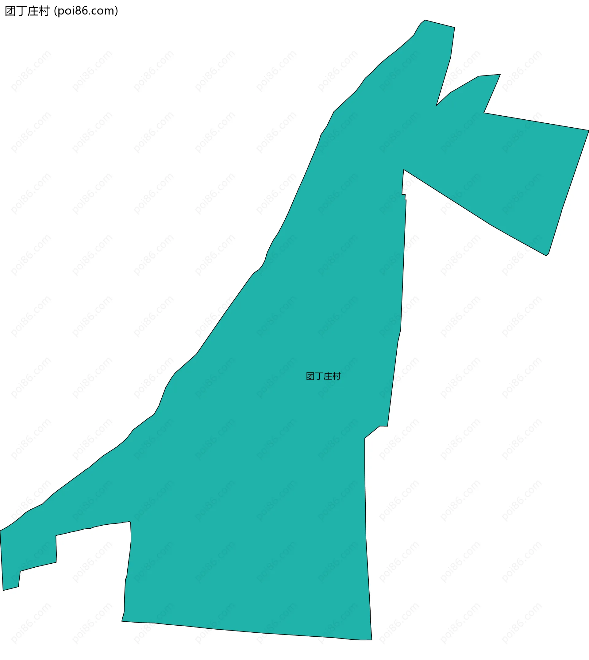团丁庄村边界地图