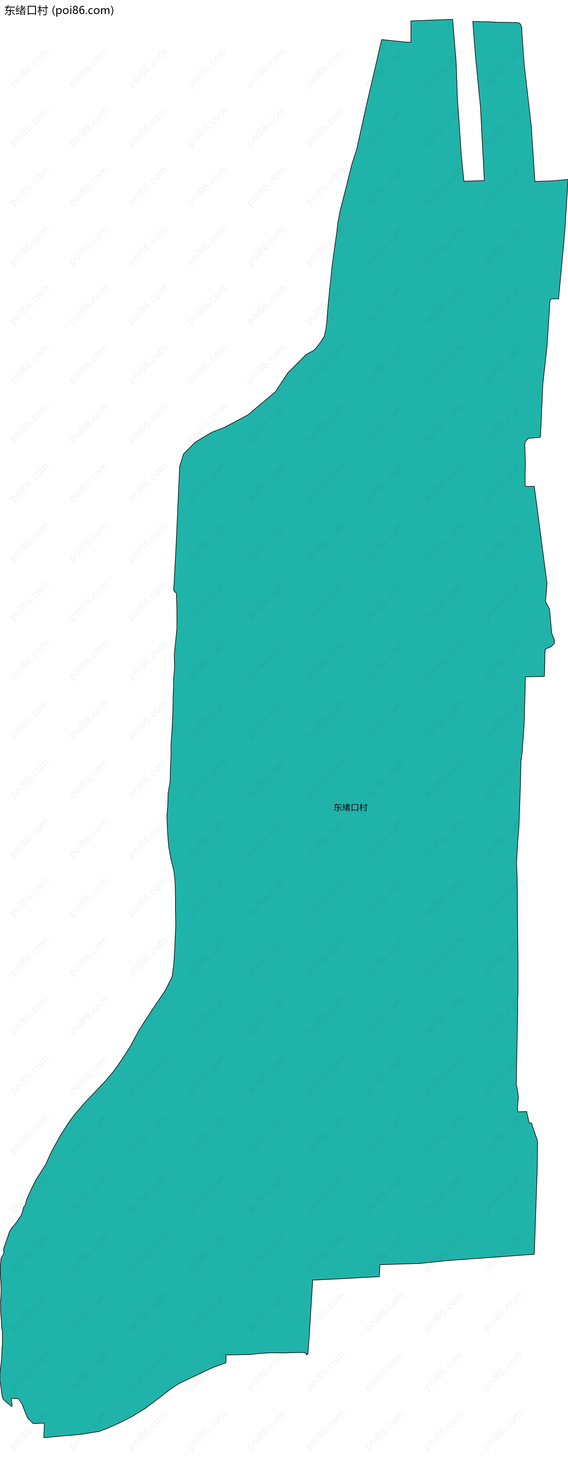 东绪口村边界地图