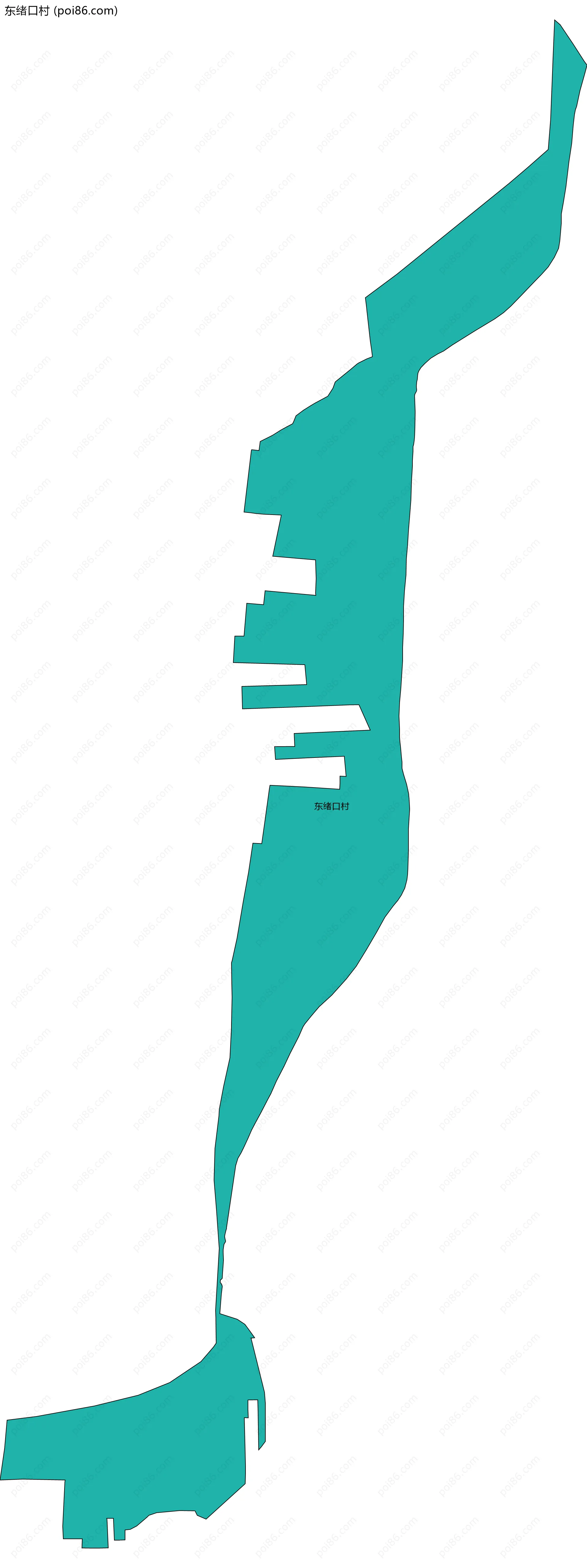 东绪口村边界地图